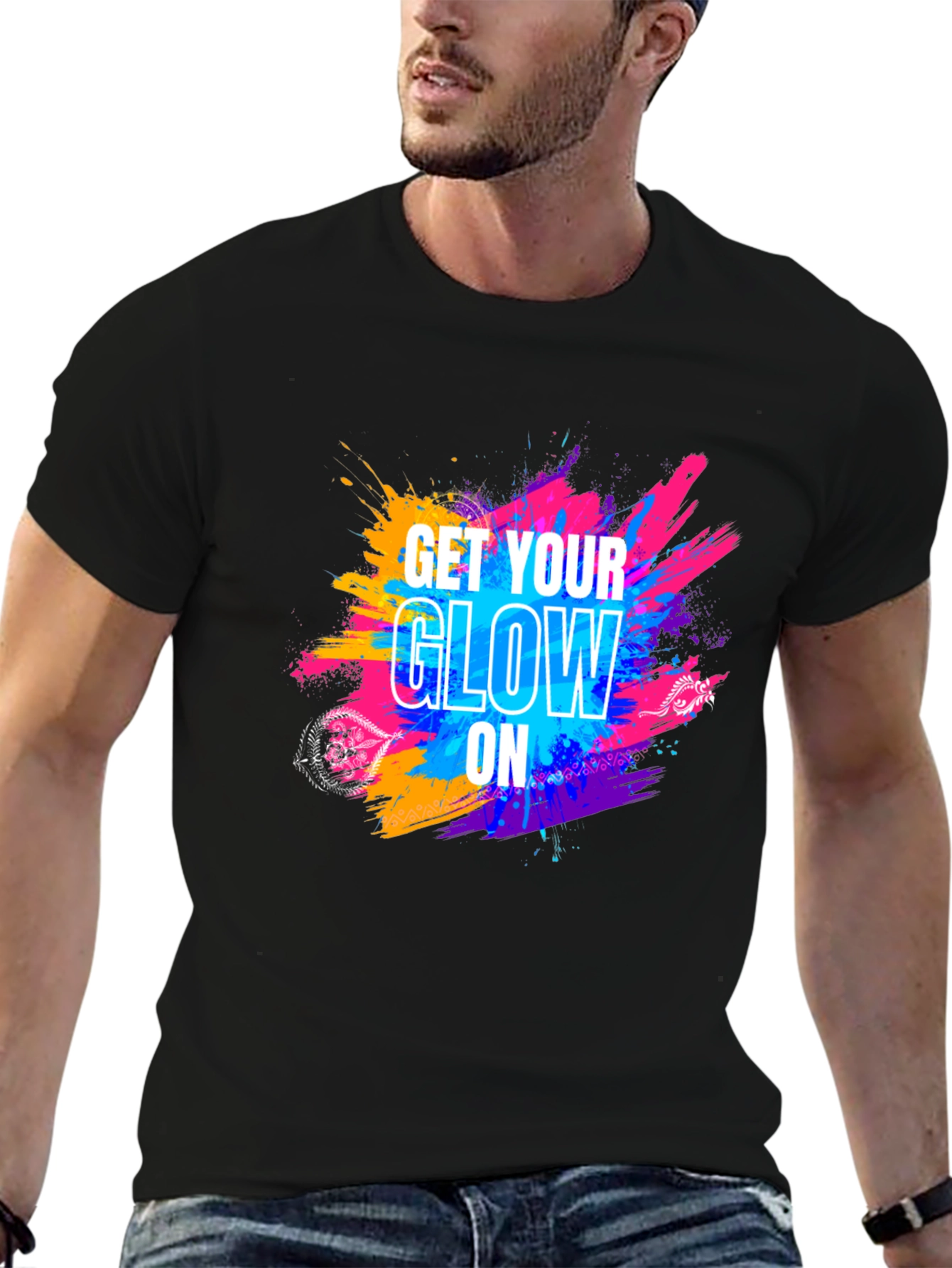 Get Your Glow On Black T-Shirt