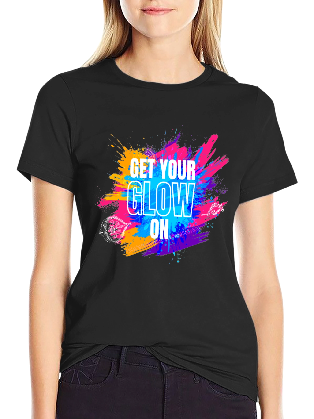 Get Your Glow On Black T-Shirt