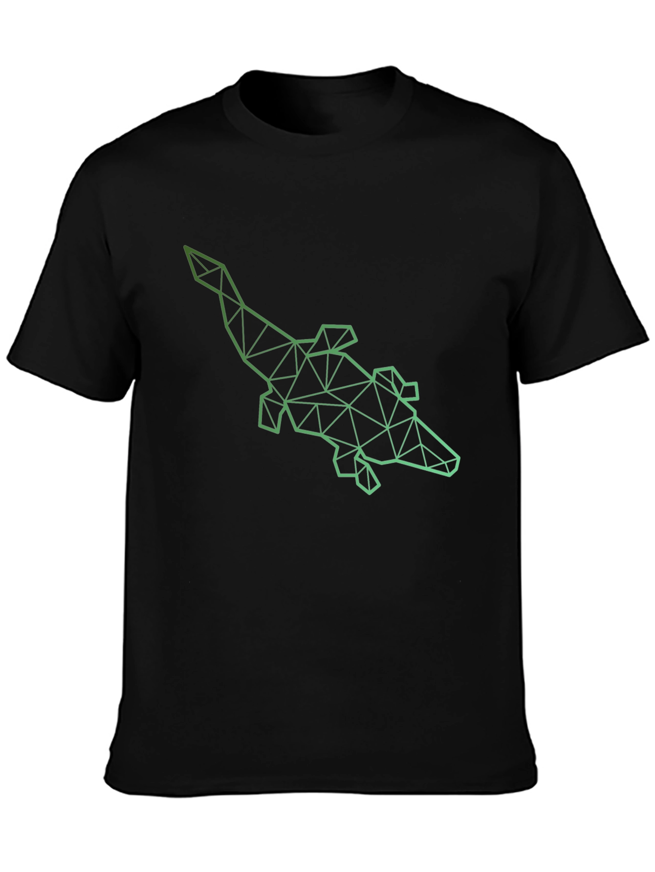 Geometric Alligator Graphic Tee - Modern Style