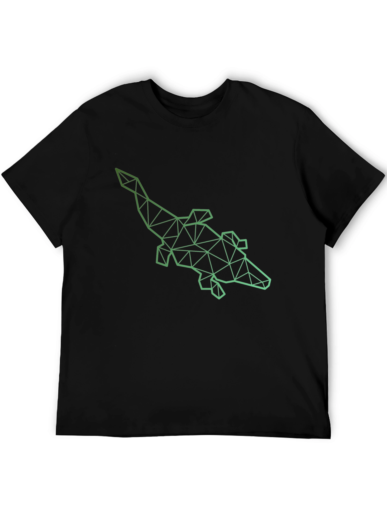 Geometric Alligator Graphic Tee - Modern Style