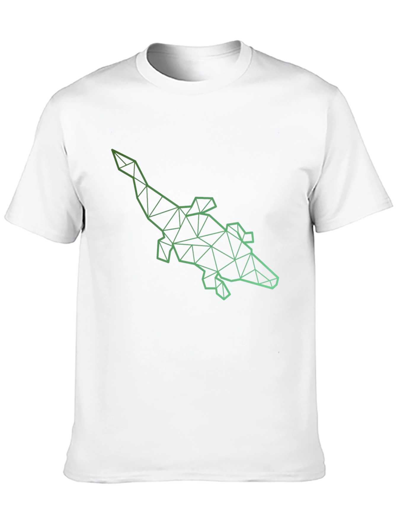 Geometric Alligator Graphic Tee - Modern Style