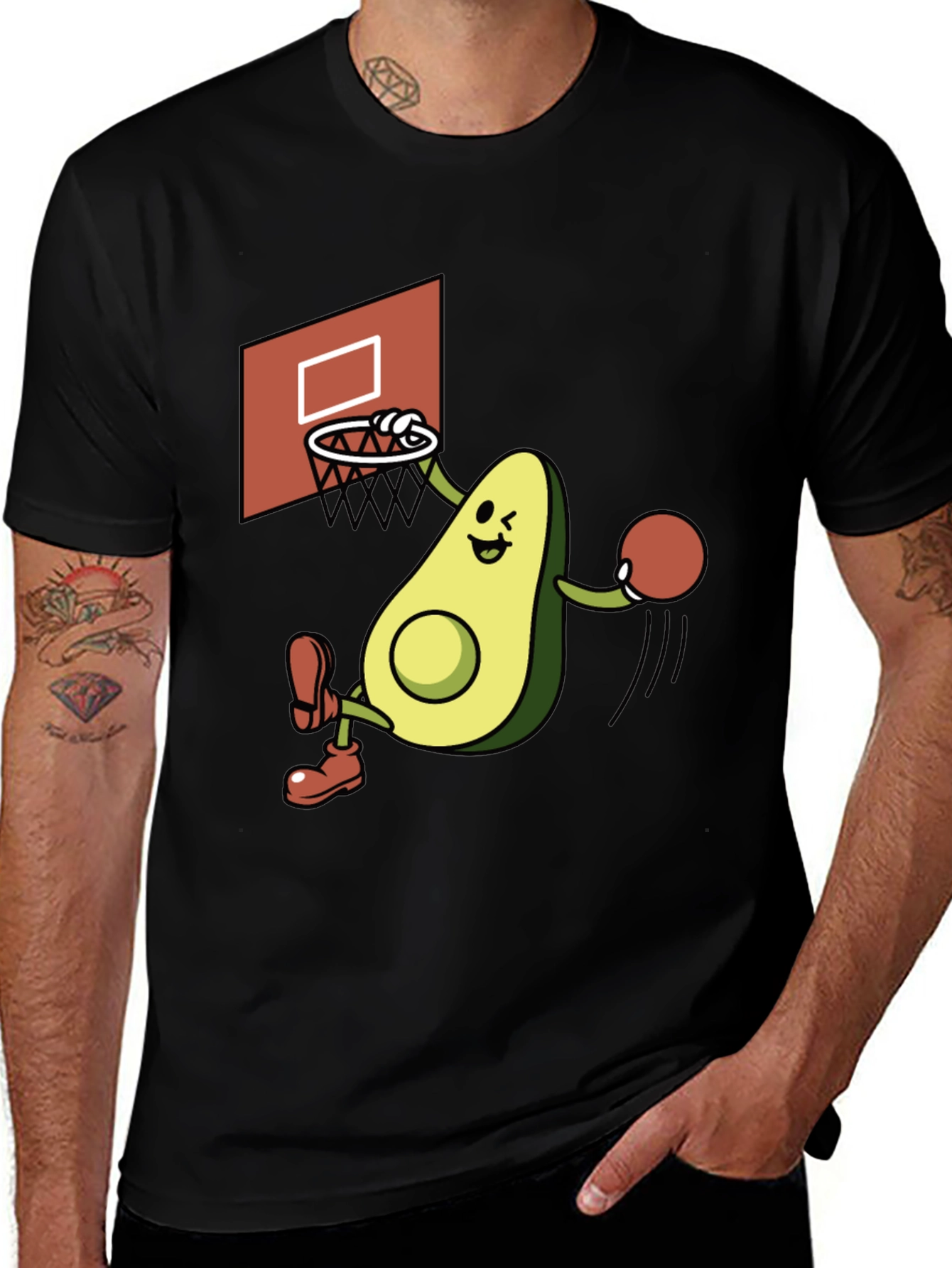 Avocado Basketball Graphic Tee