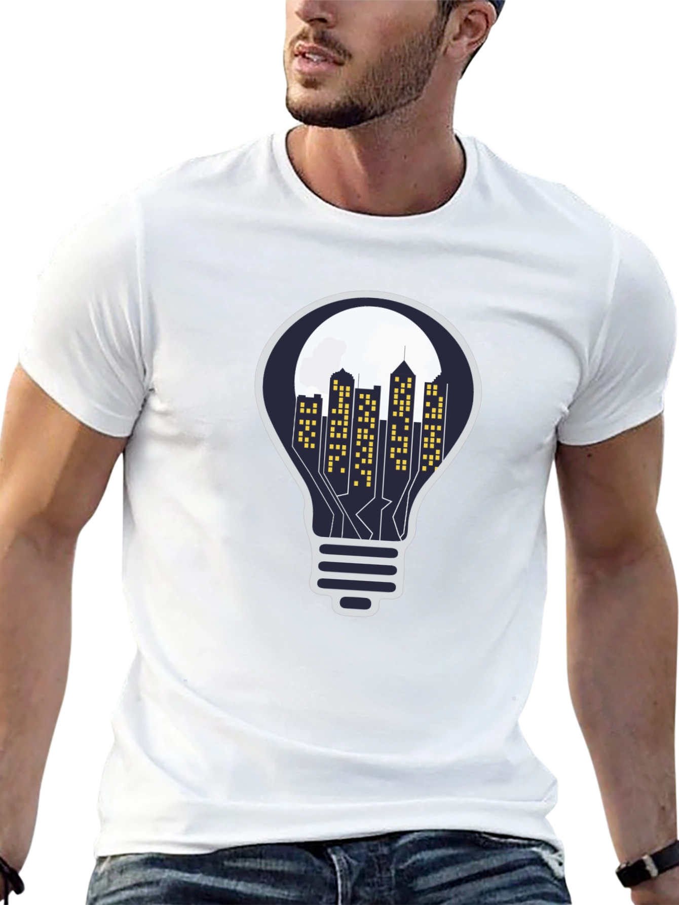 Cityscape Light Bulb T-Shirt