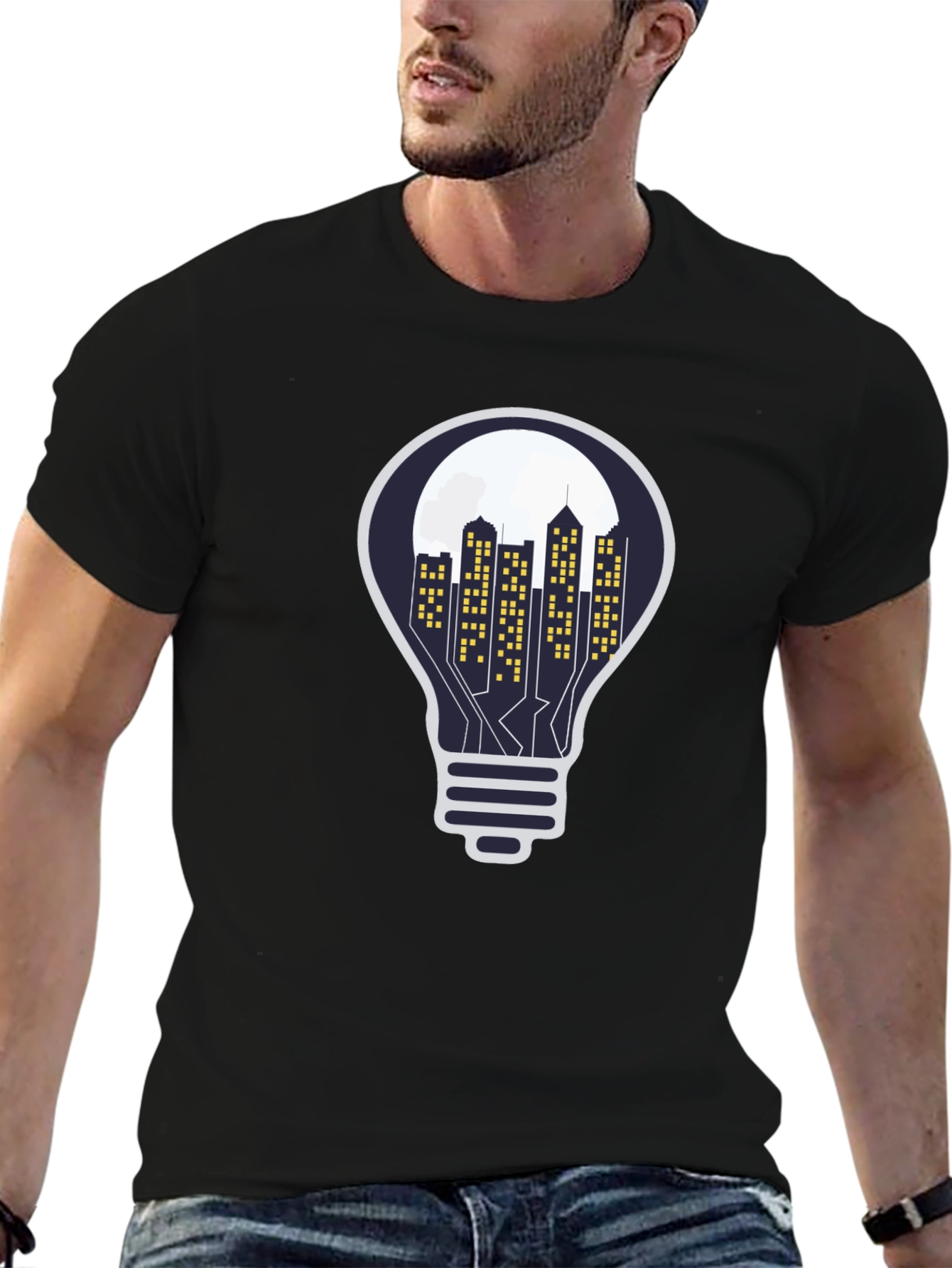 Cityscape Light Bulb T-Shirt