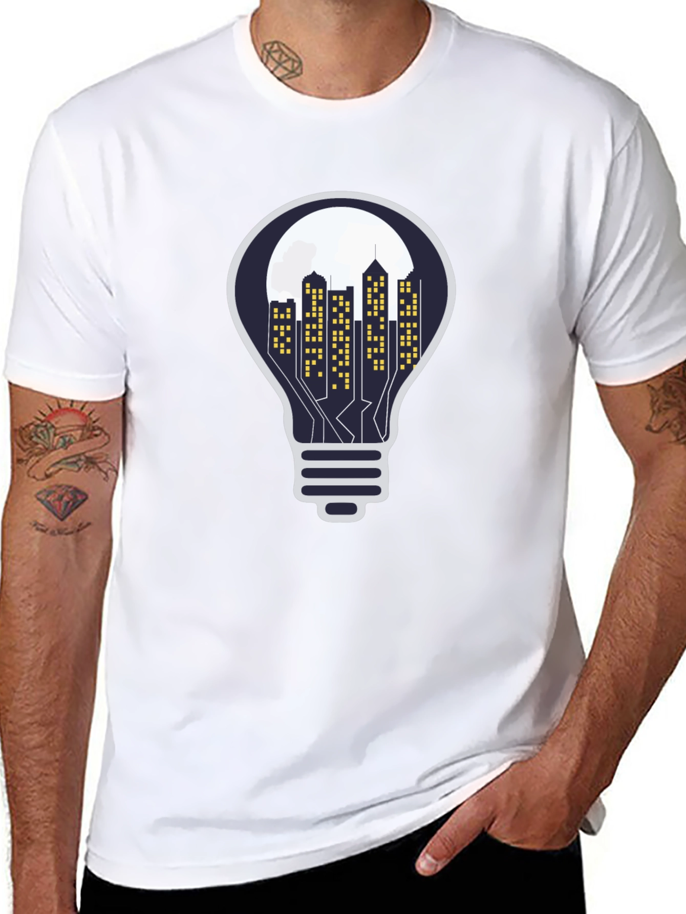 Cityscape Light Bulb T-Shirt