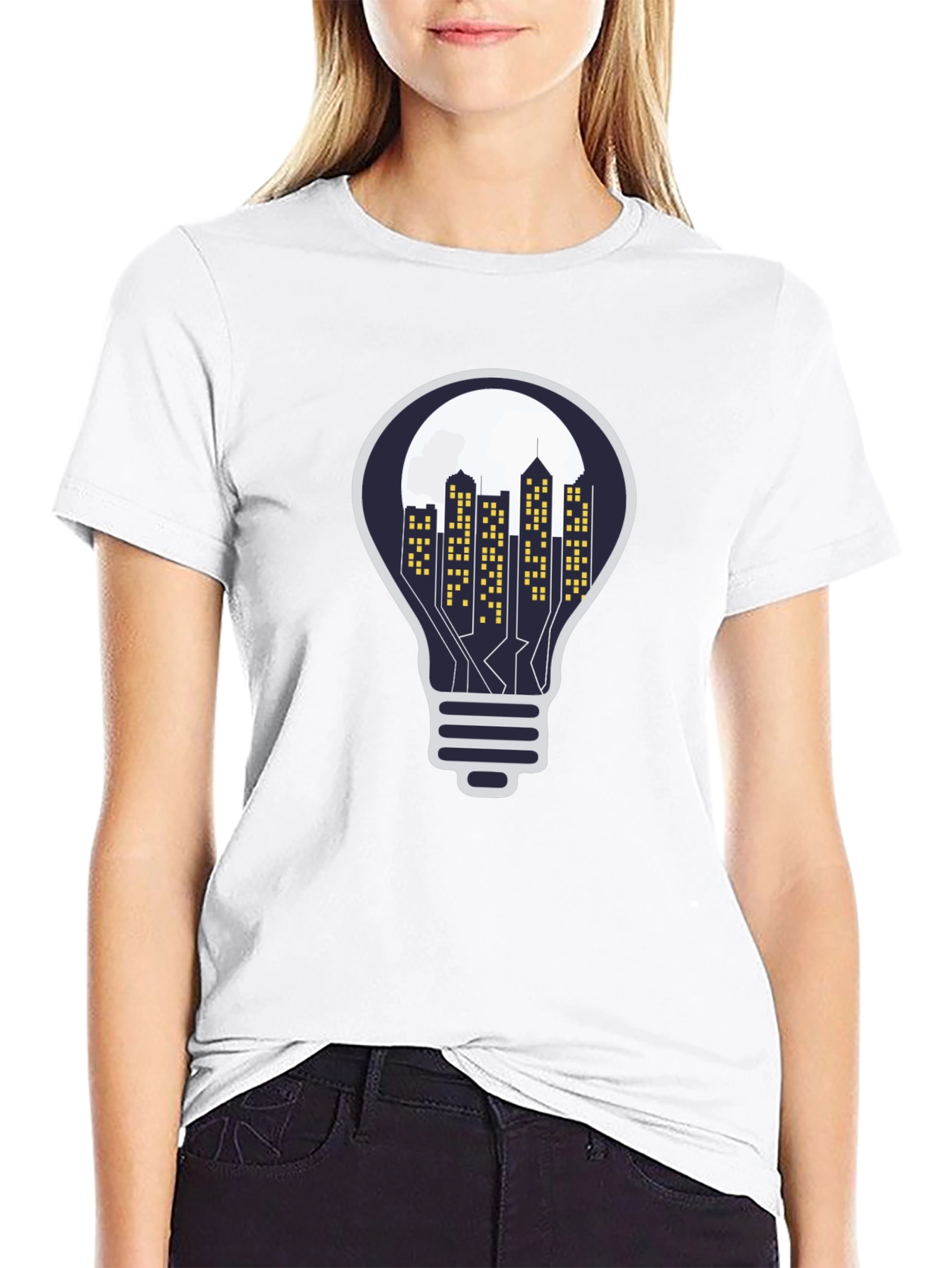 Cityscape Light Bulb T-Shirt