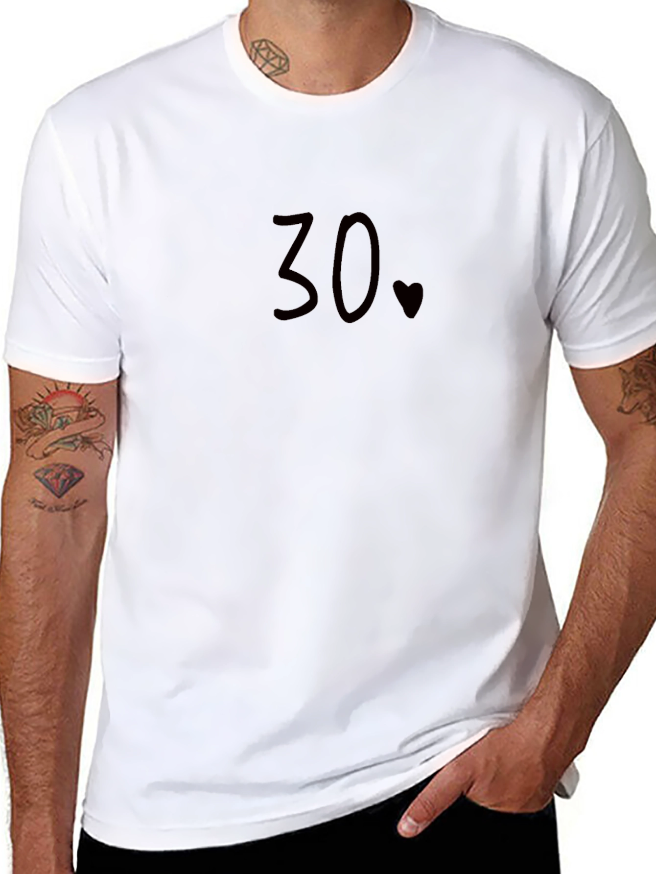 30th Birthday Heart Graphic Tee - Soft Cotton Blend