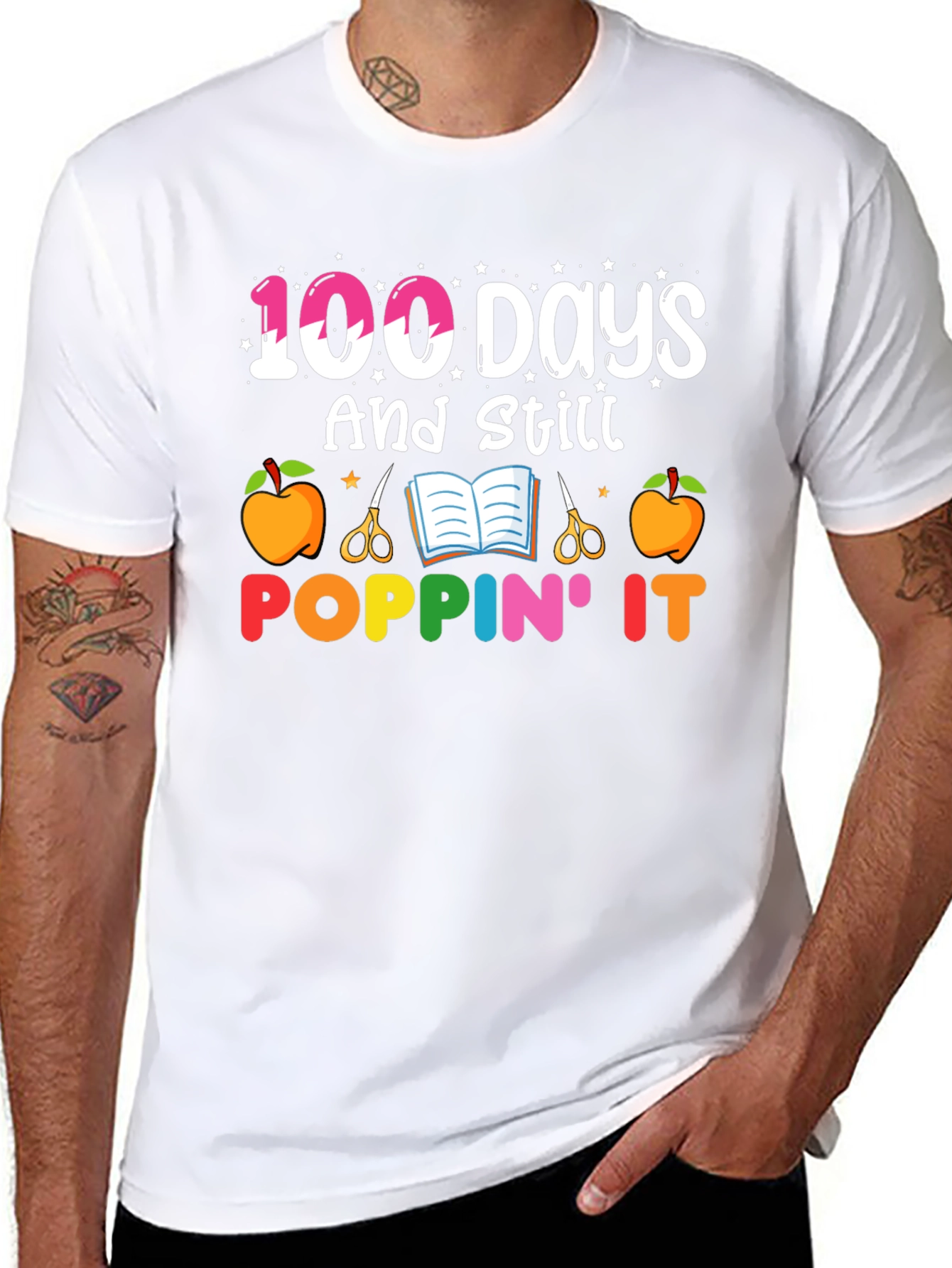 100 Days and Still Poppin It Graphic Tee