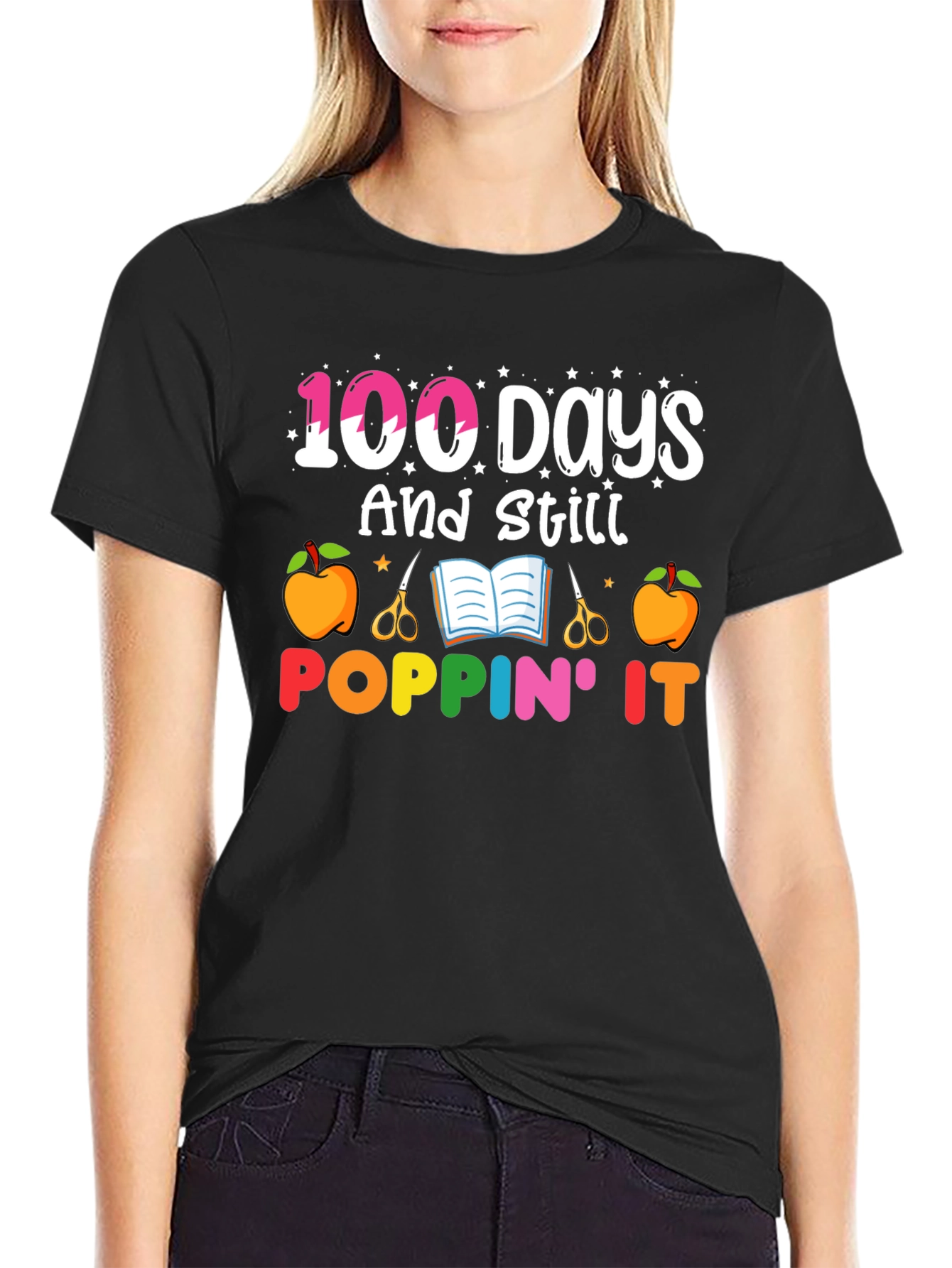 100 Days and Still Poppin It Graphic Tee