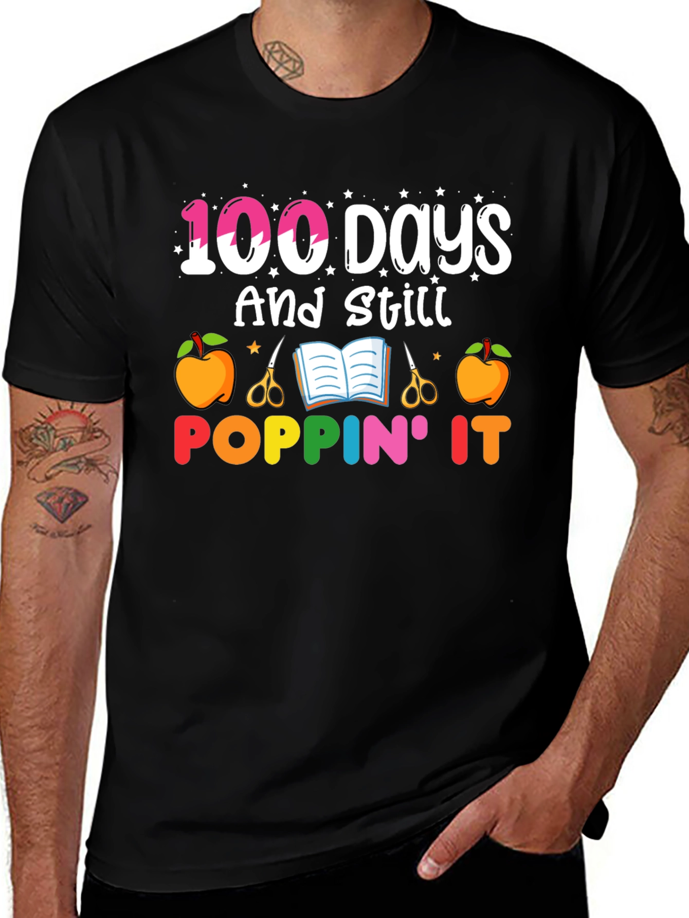 100 Days and Still Poppin It Graphic Tee