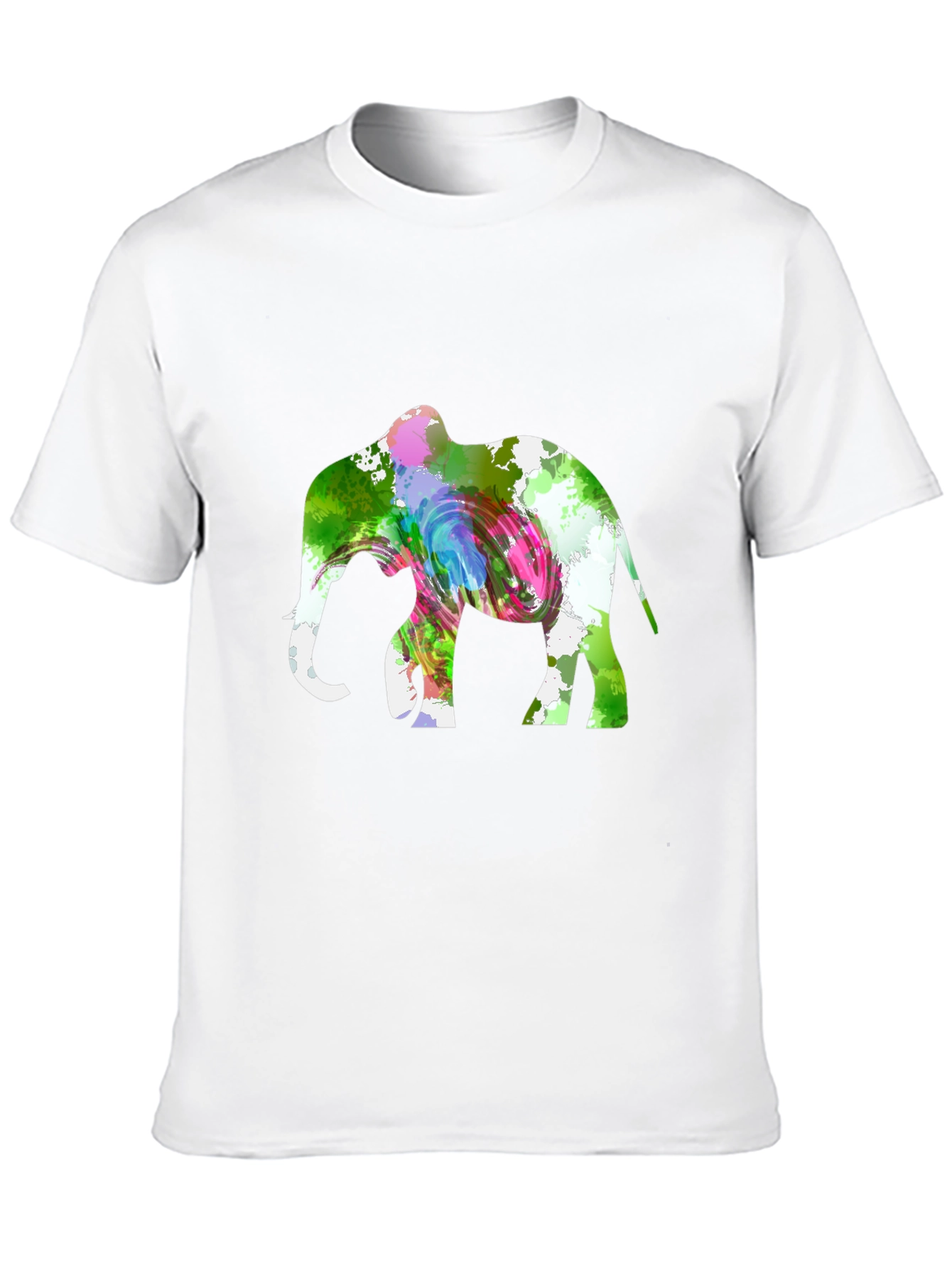 Abstract Elephant Graphic Black Tee