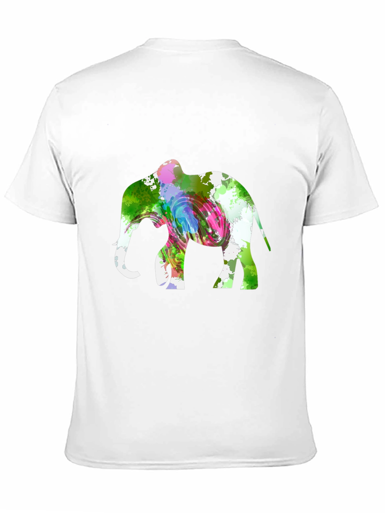 Abstract Elephant Graphic Black Tee