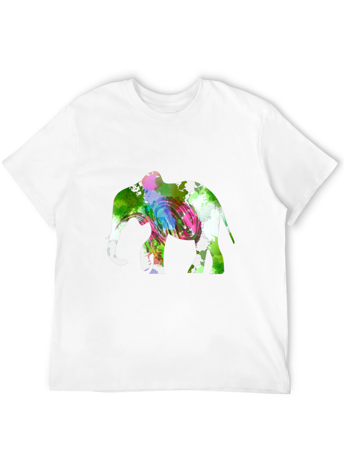Abstract Elephant Graphic Black Tee