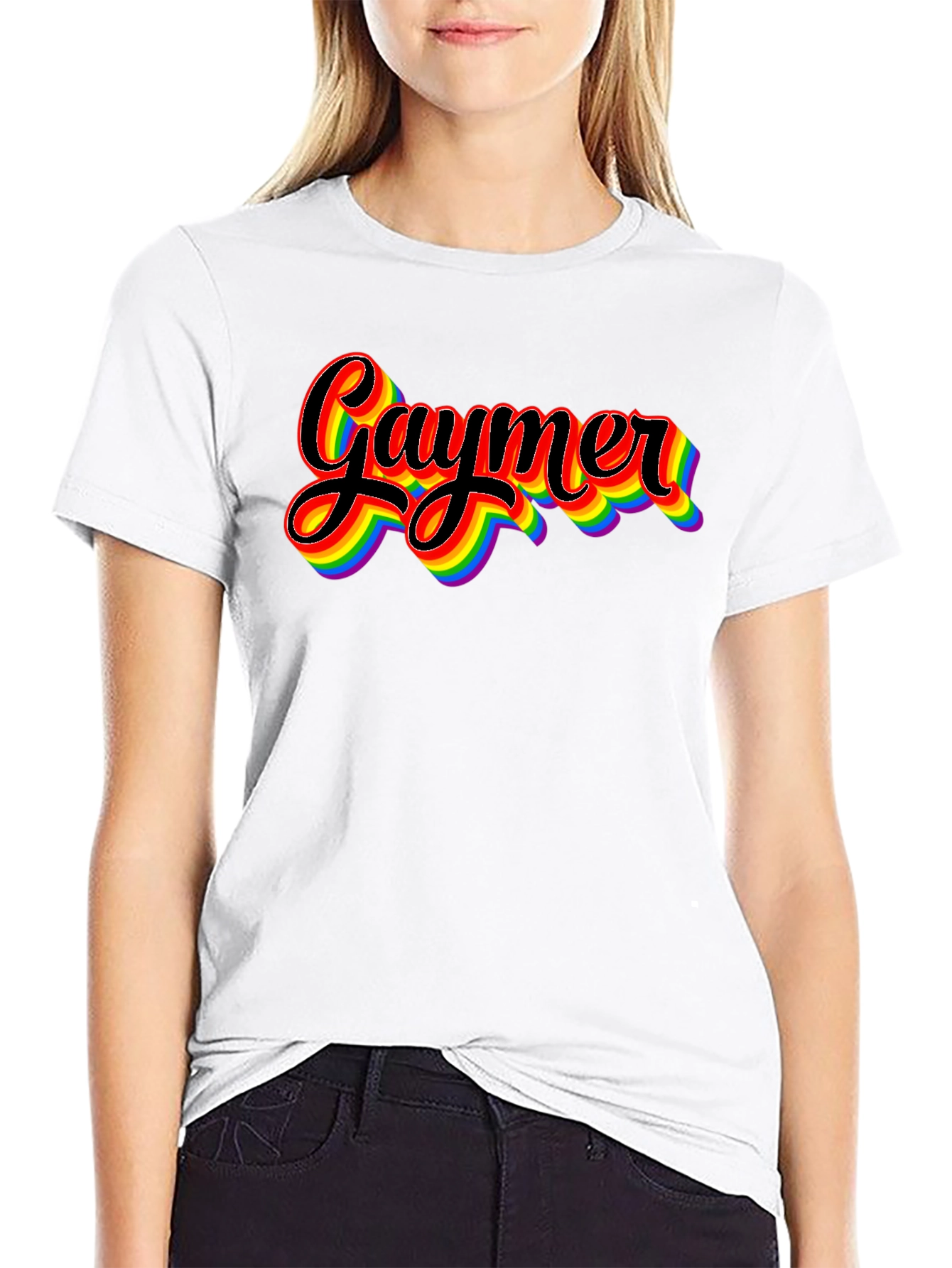 Gaymer Pride Rainbow Graphic Tee