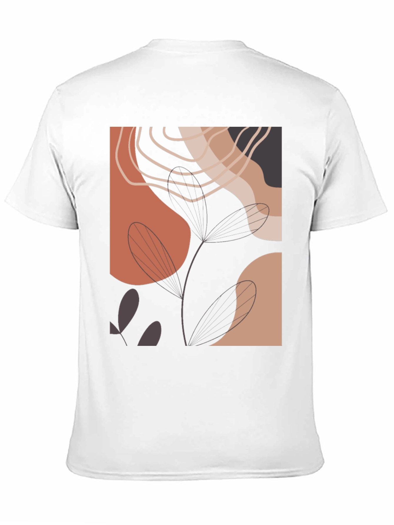 Abstract Art Print Black Crew Neck Tee