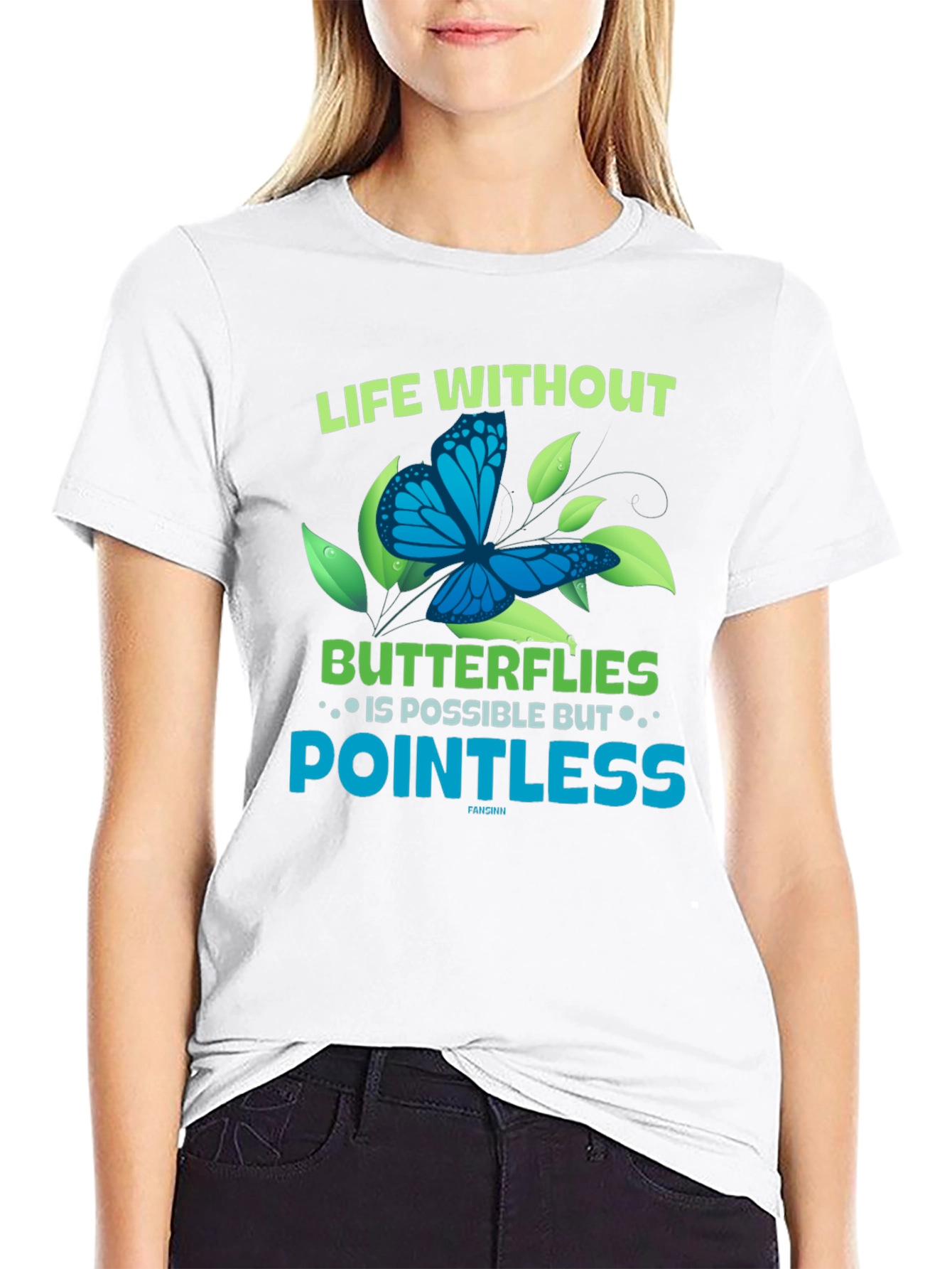 Butterfly Graphic T-Shirt - Life Without Pointless