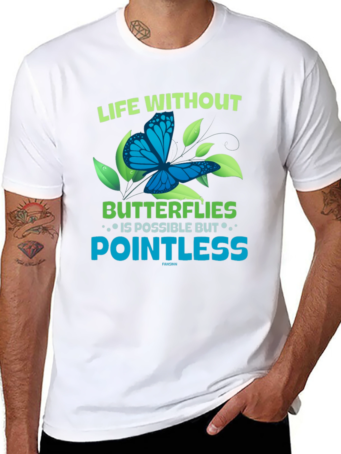 Butterfly Graphic T-Shirt - Life Without Pointless