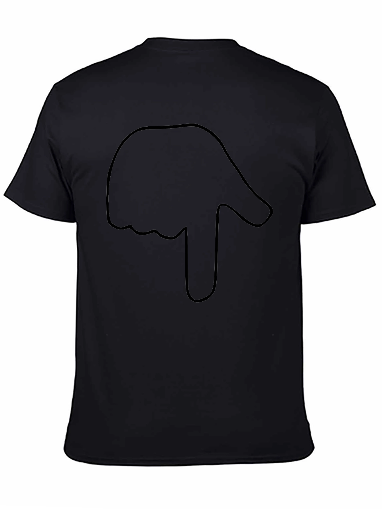 Black T-Shirt with Hand Graphic