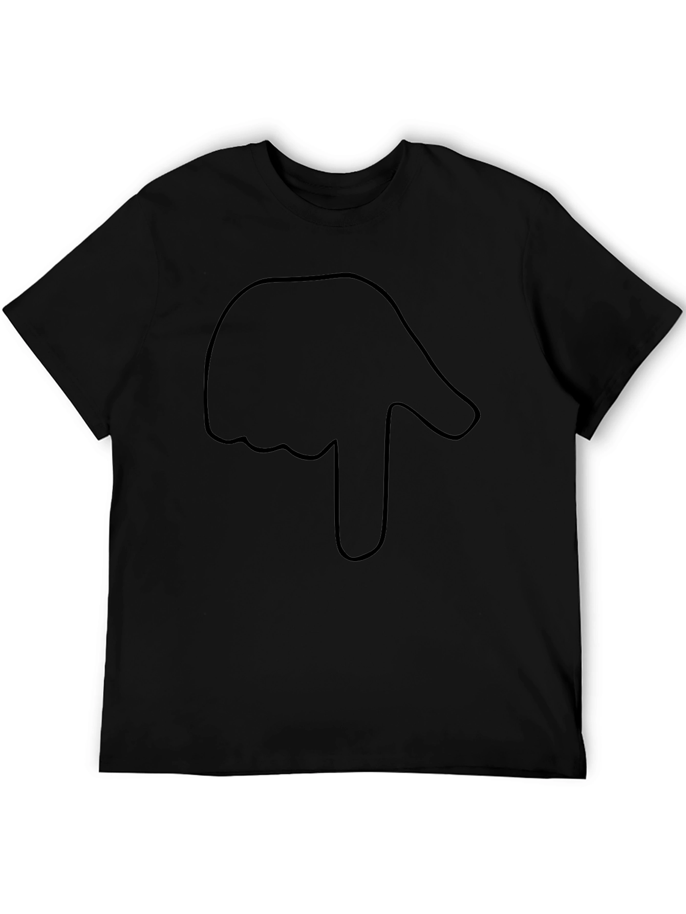 Black T-Shirt with Hand Graphic
