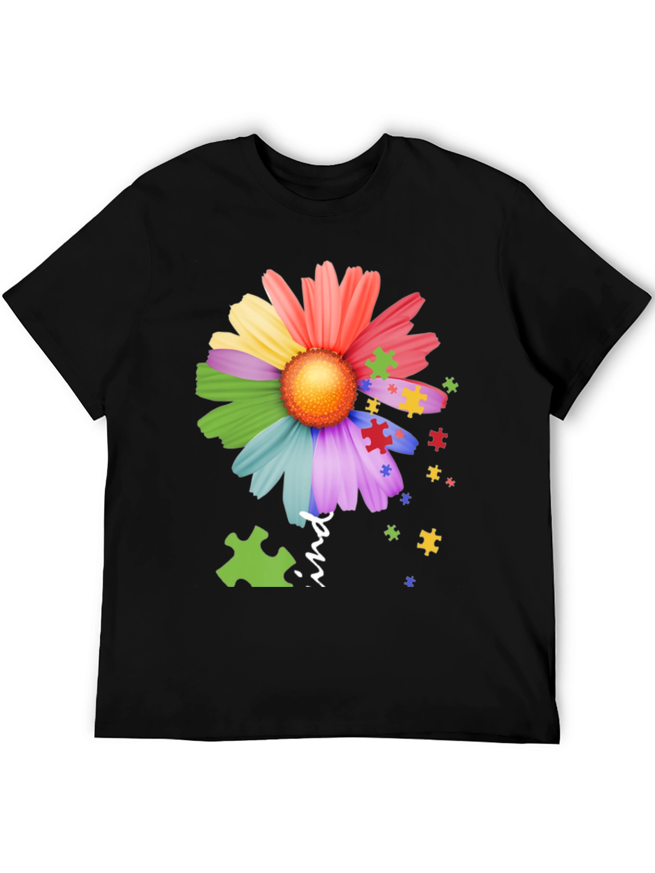 Autism Awareness Flower Puzzle Piece T-Shirt