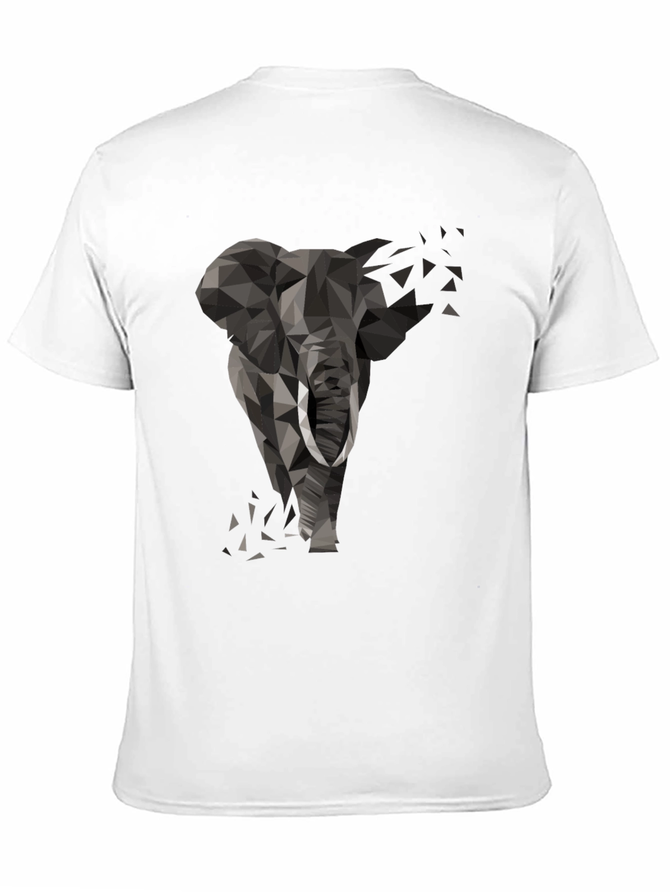 Geometric Elephant Graphic Tee - Modern Black T-Shirt