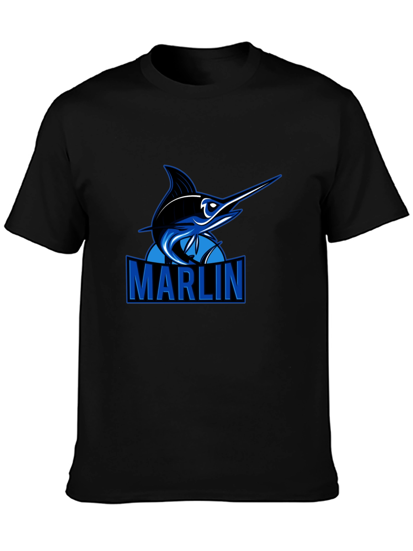 Marlin Graphic Tee - Black Casual T-Shirt