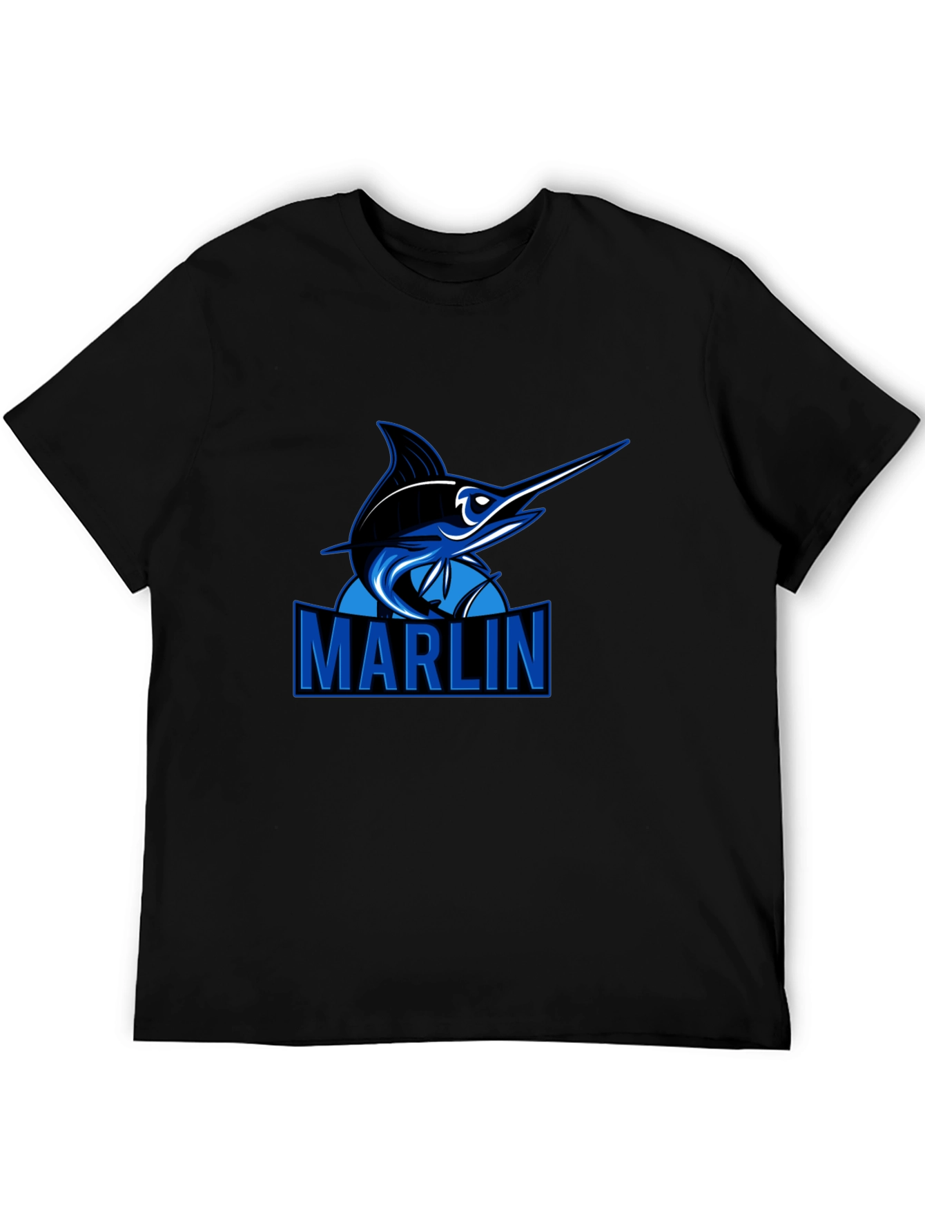 Marlin Graphic Tee - Black Casual T-Shirt