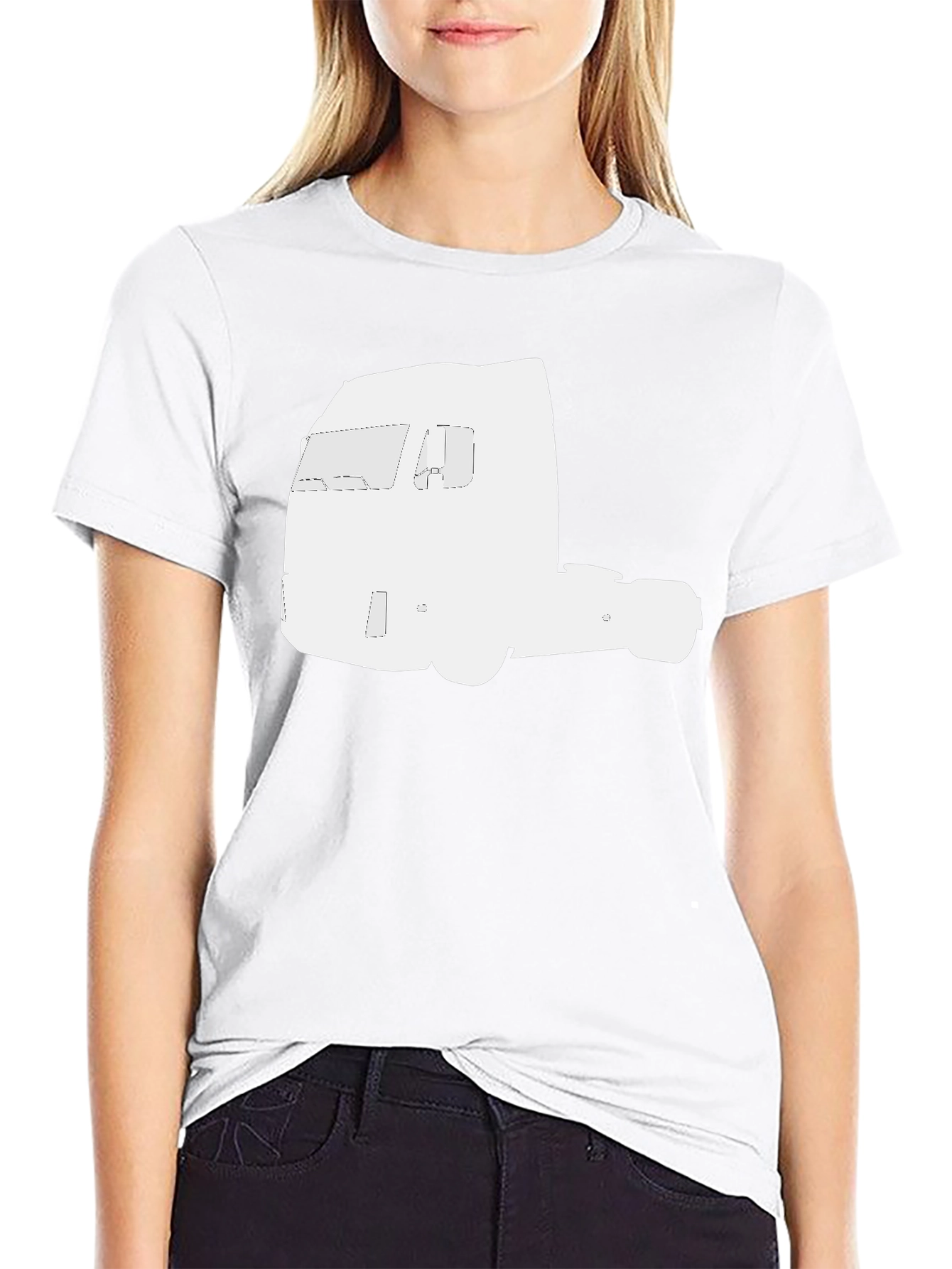 Truck Silhouette Graphic Tee - Black