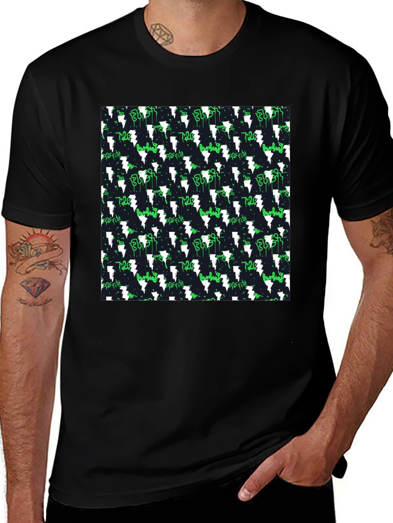 Electric Bolt Black T-Shirt