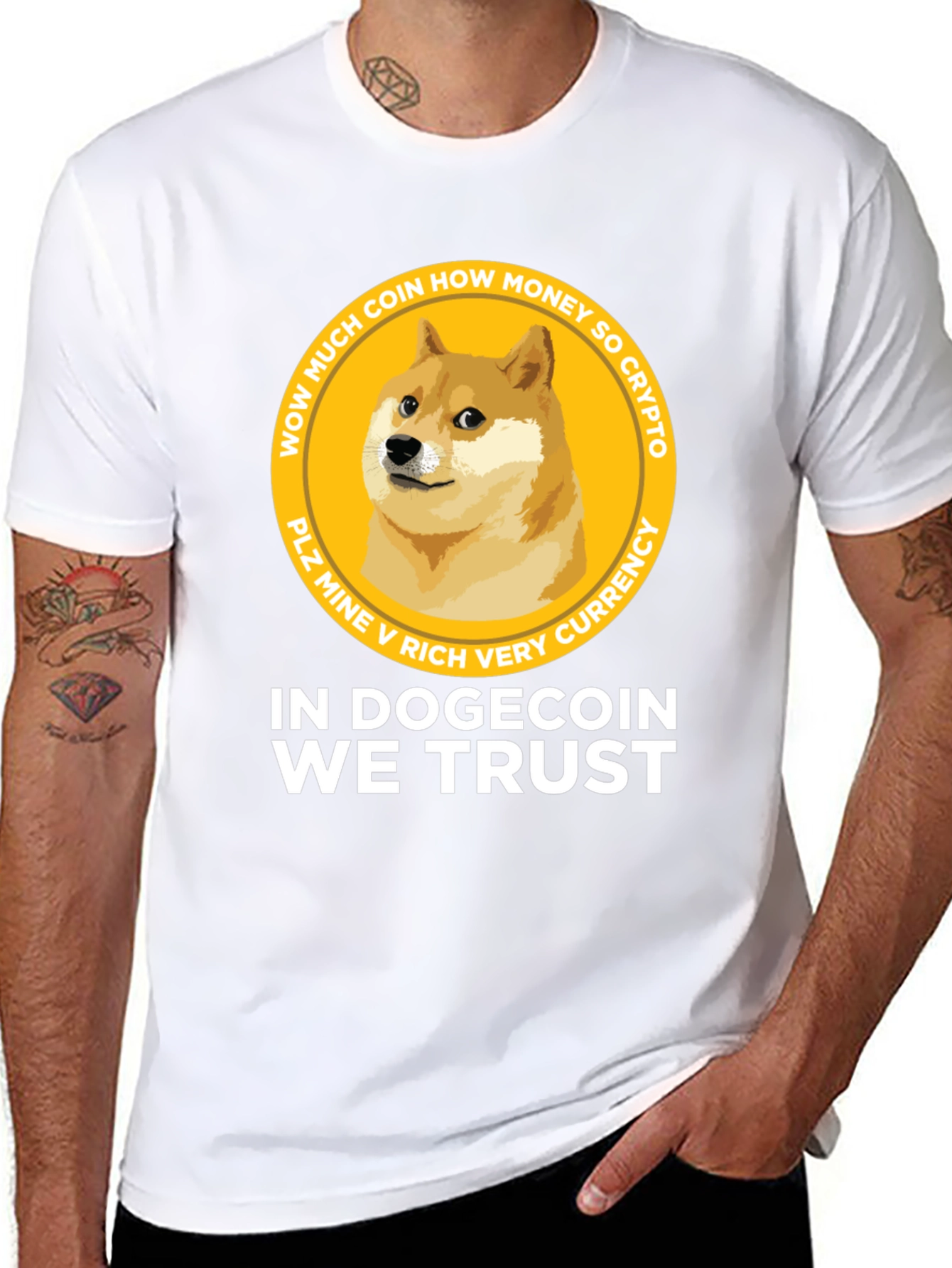 Dogecoin T-Shirt – Funny Crypto Doge Graphic Tee Gift