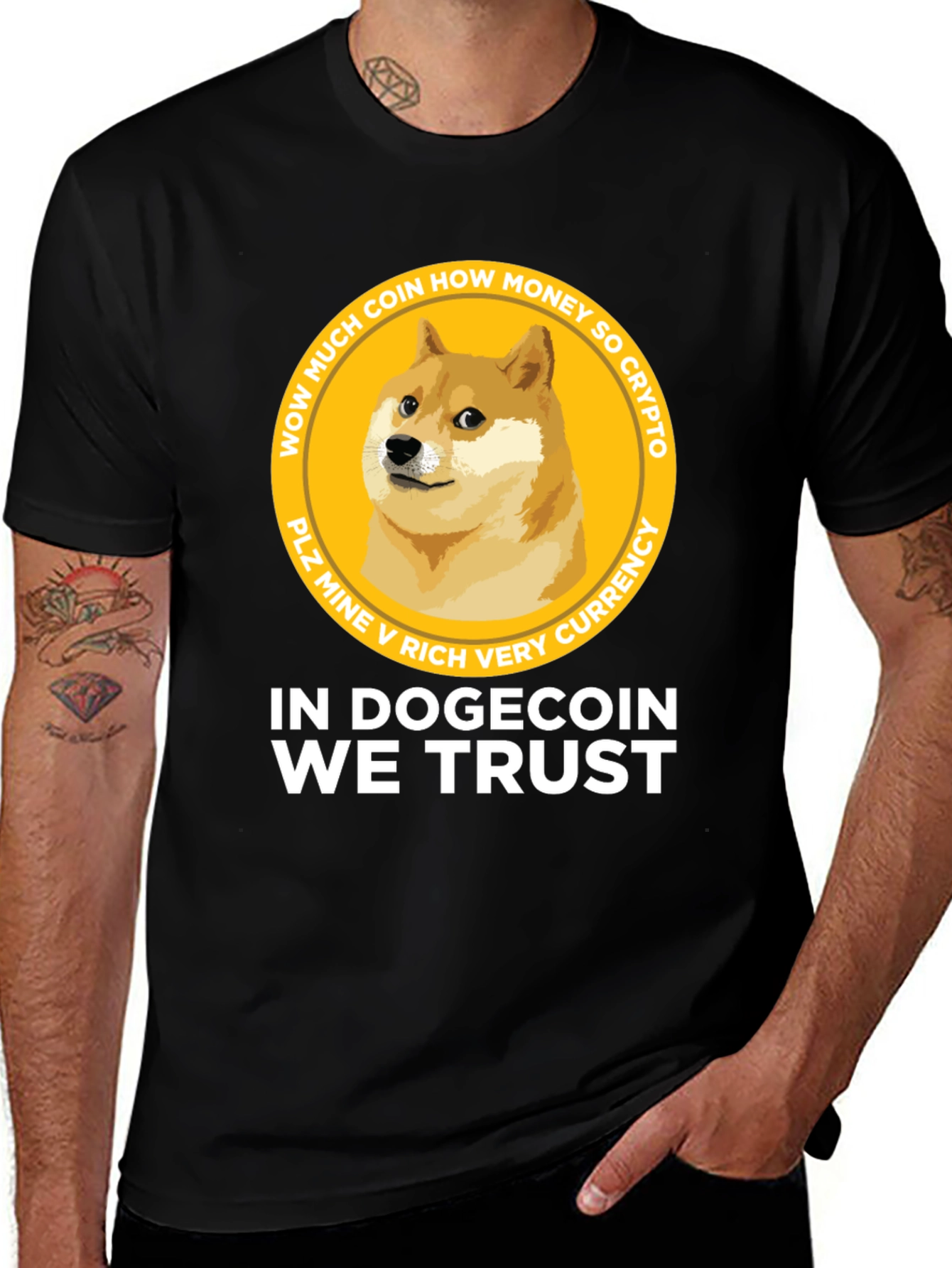 Dogecoin T-Shirt – Funny Crypto Doge Graphic Tee Gift