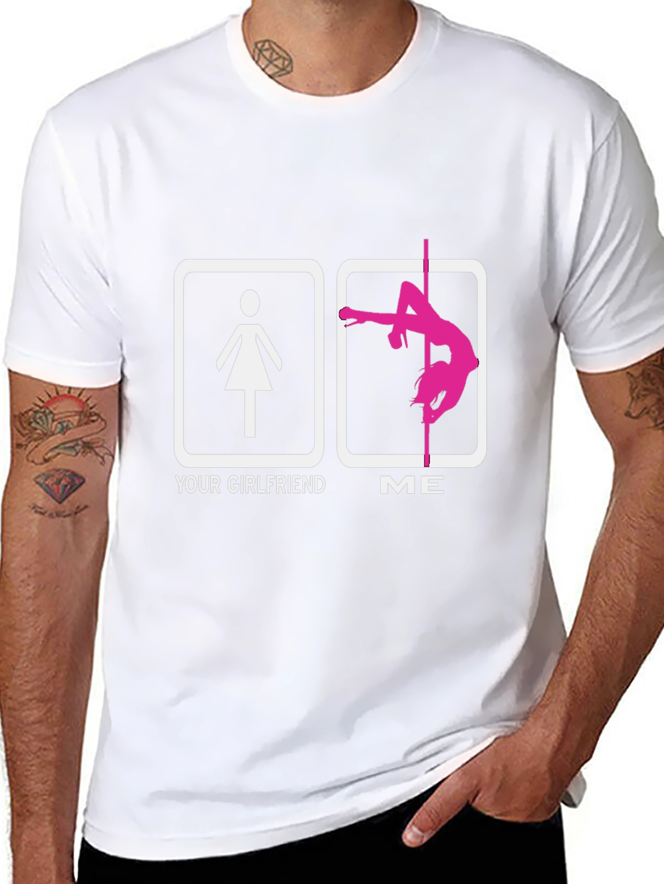 Funny Your Girlfriend ME Pole Dancing T-Shirt