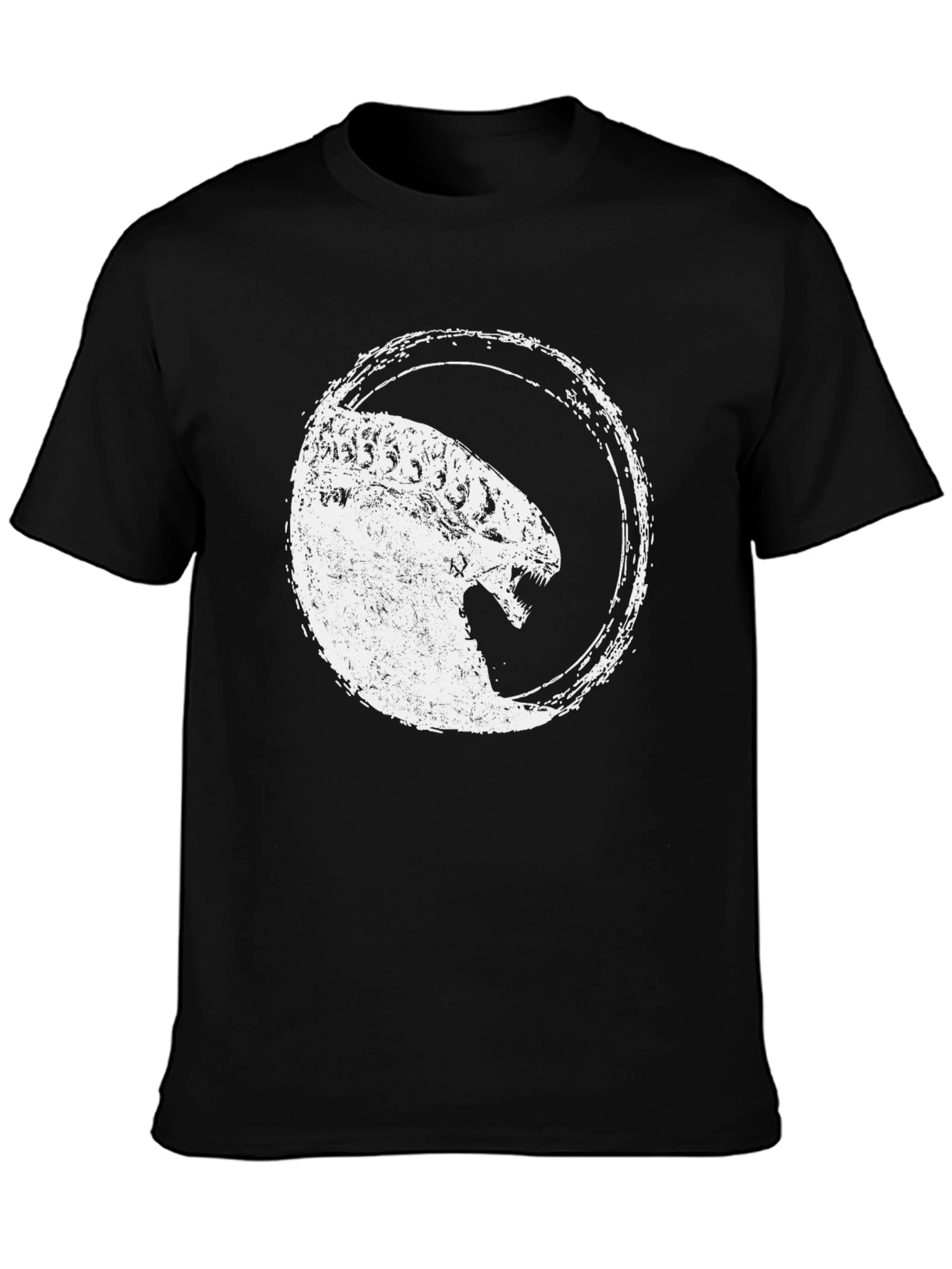 Alien Xenomorph Distressed Graphic T-Shirt