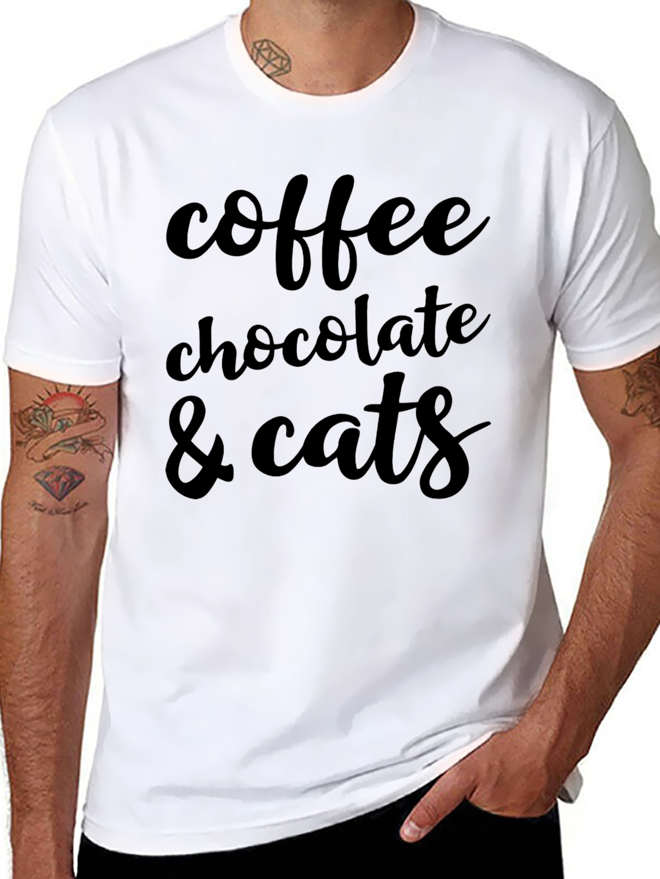 Coffee Chocolate Cats Graphic Tee