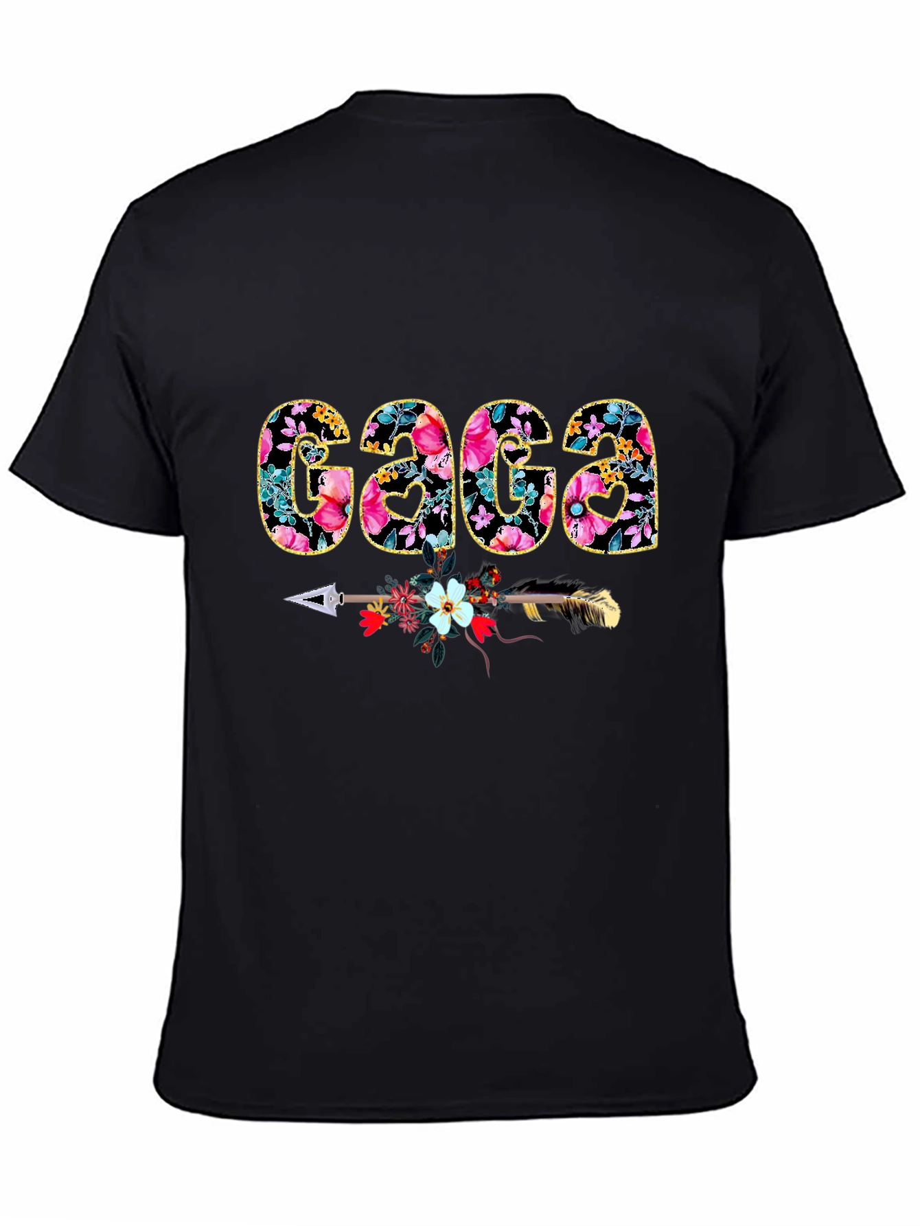 Floral GAGA Graphic Tee - Arrow Accent