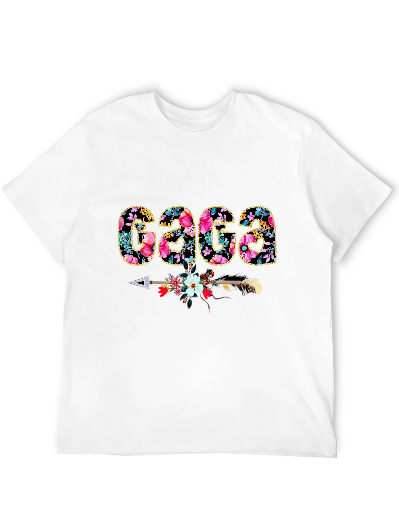 Floral GAGA Graphic Tee - Arrow Accent