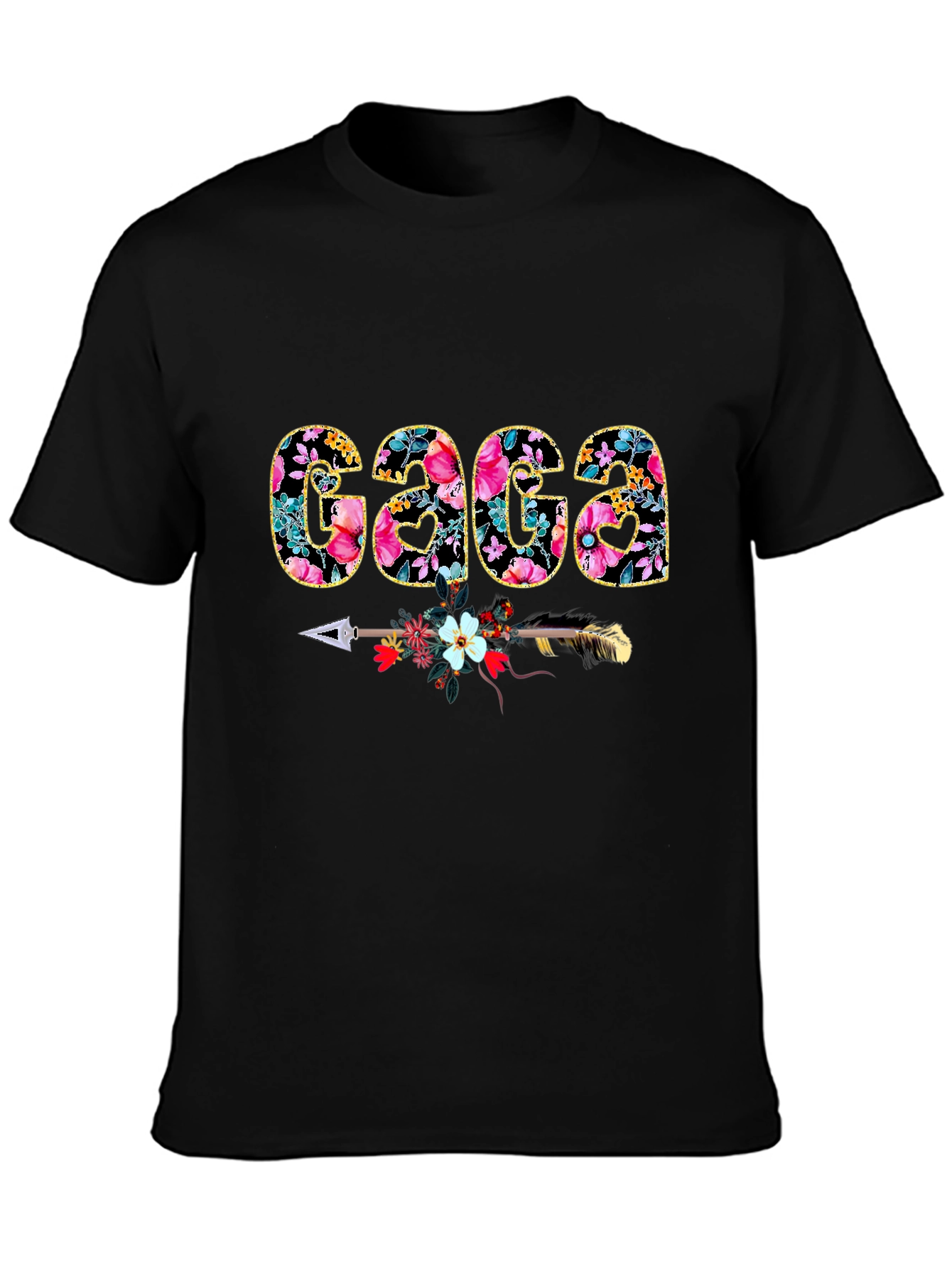 Floral GAGA Graphic Tee - Arrow Accent