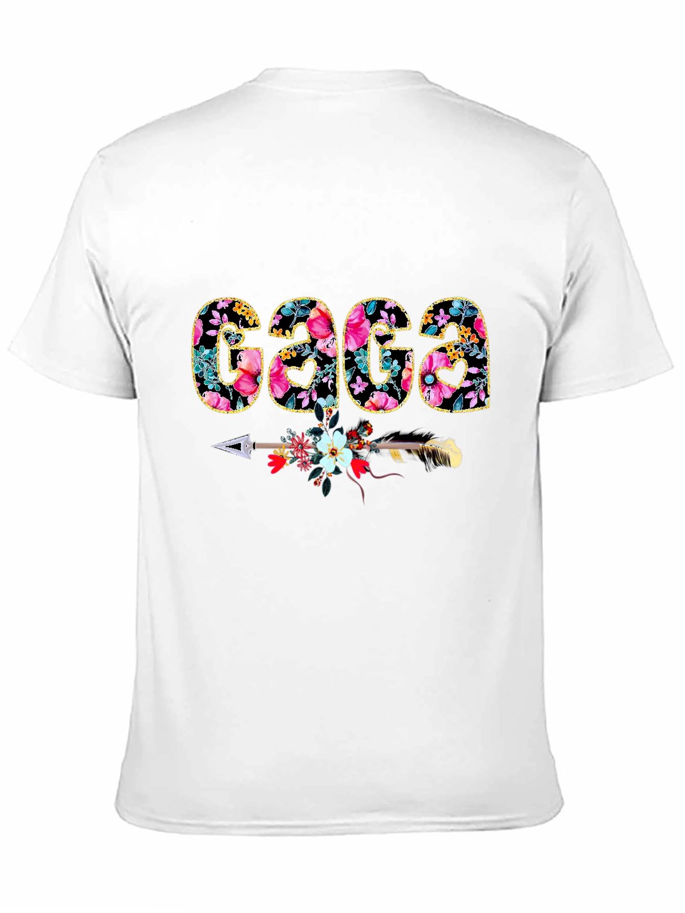 Floral GAGA Graphic Tee - Arrow Accent