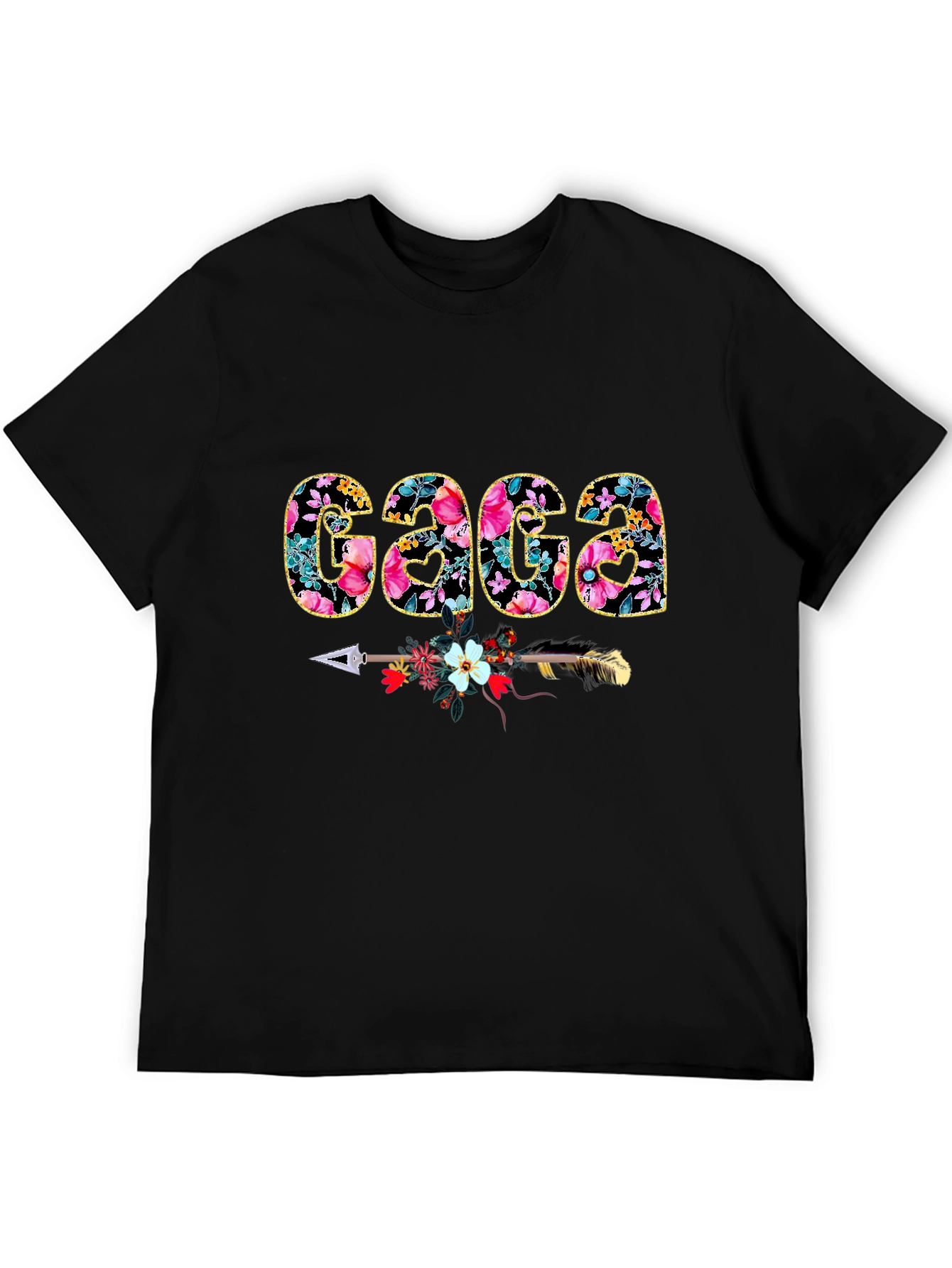 Floral GAGA Graphic Tee - Arrow Accent