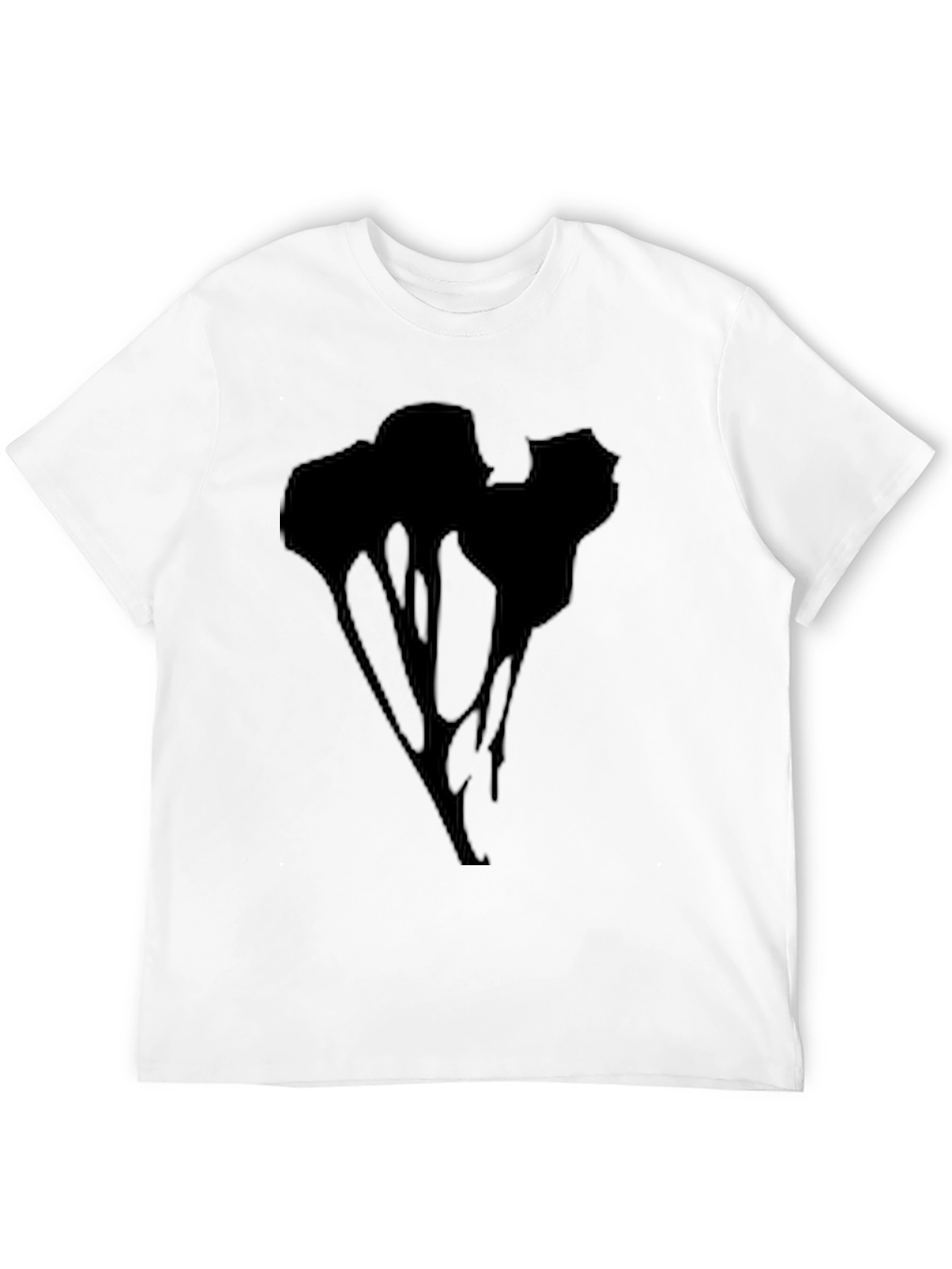 Abstract Drip Graphic Black T-Shirt