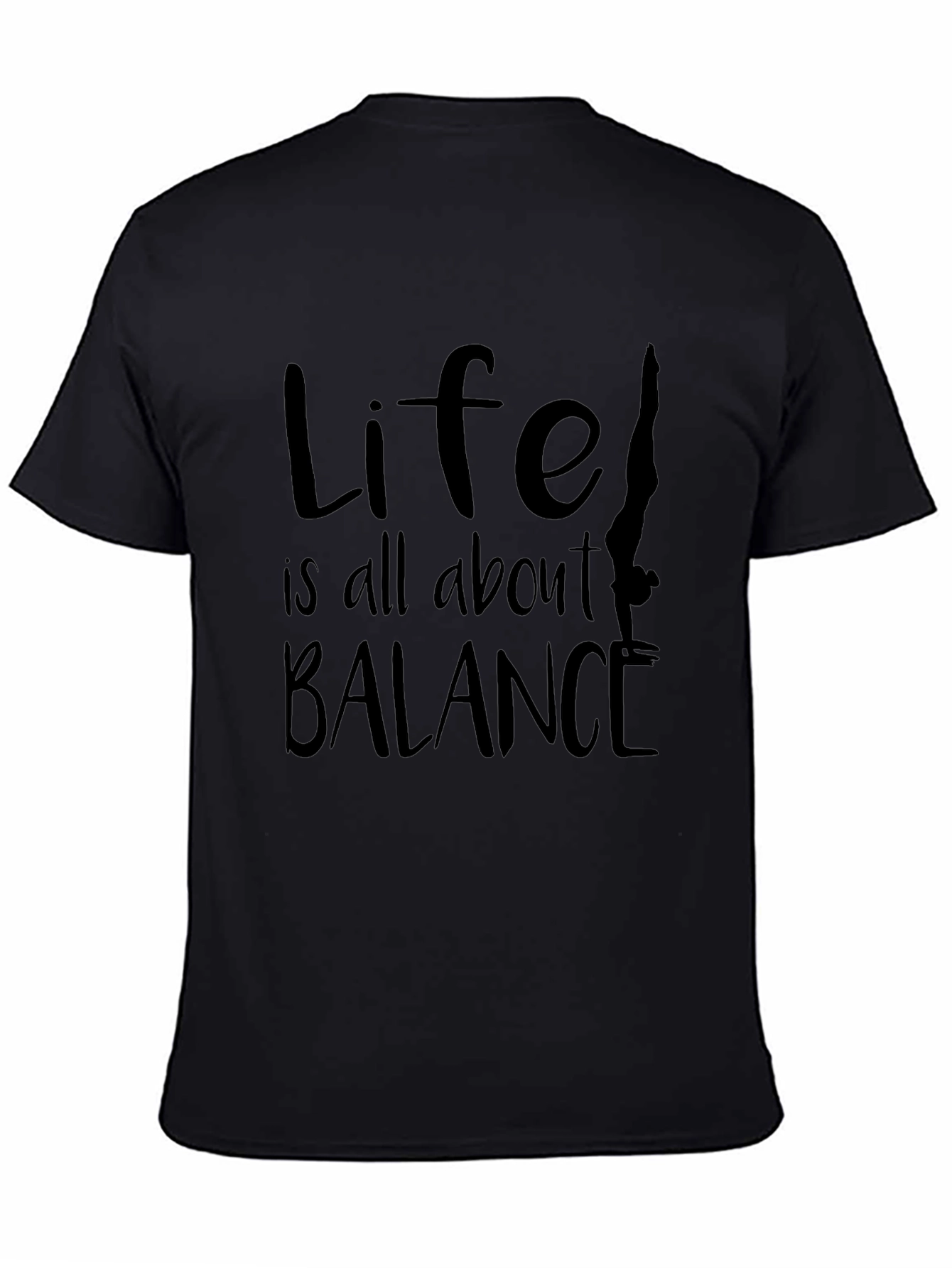 Life Balance Graphic Tee - Mens Black T-Shirt