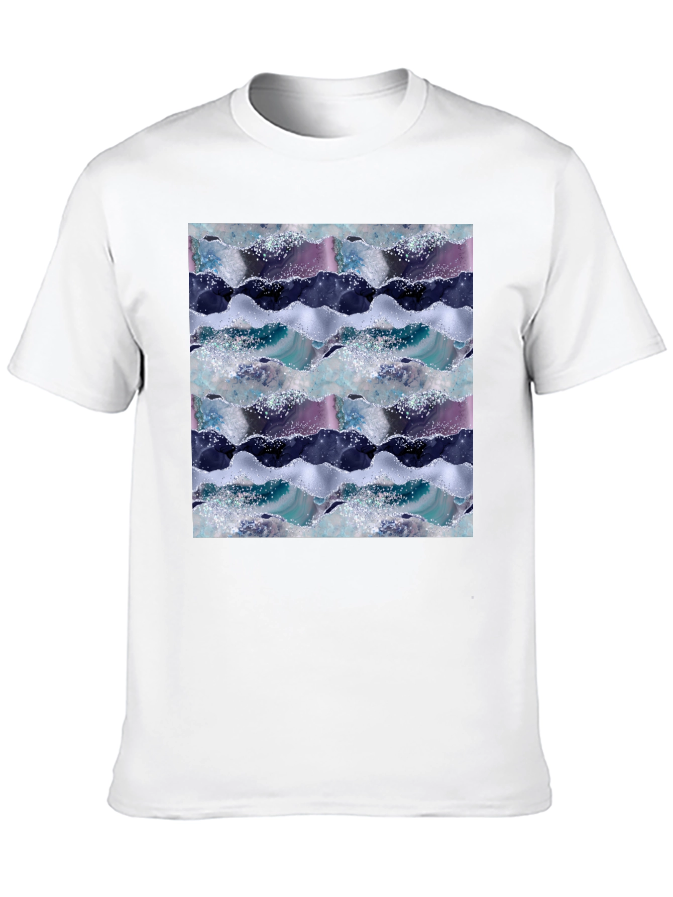 Abstract Waves Graphic Tee - Cool Casual Style