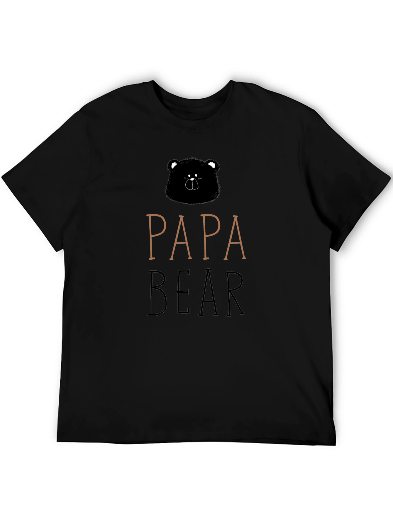 Papa Bear Graphic T-Shirt - Black Casual Tee