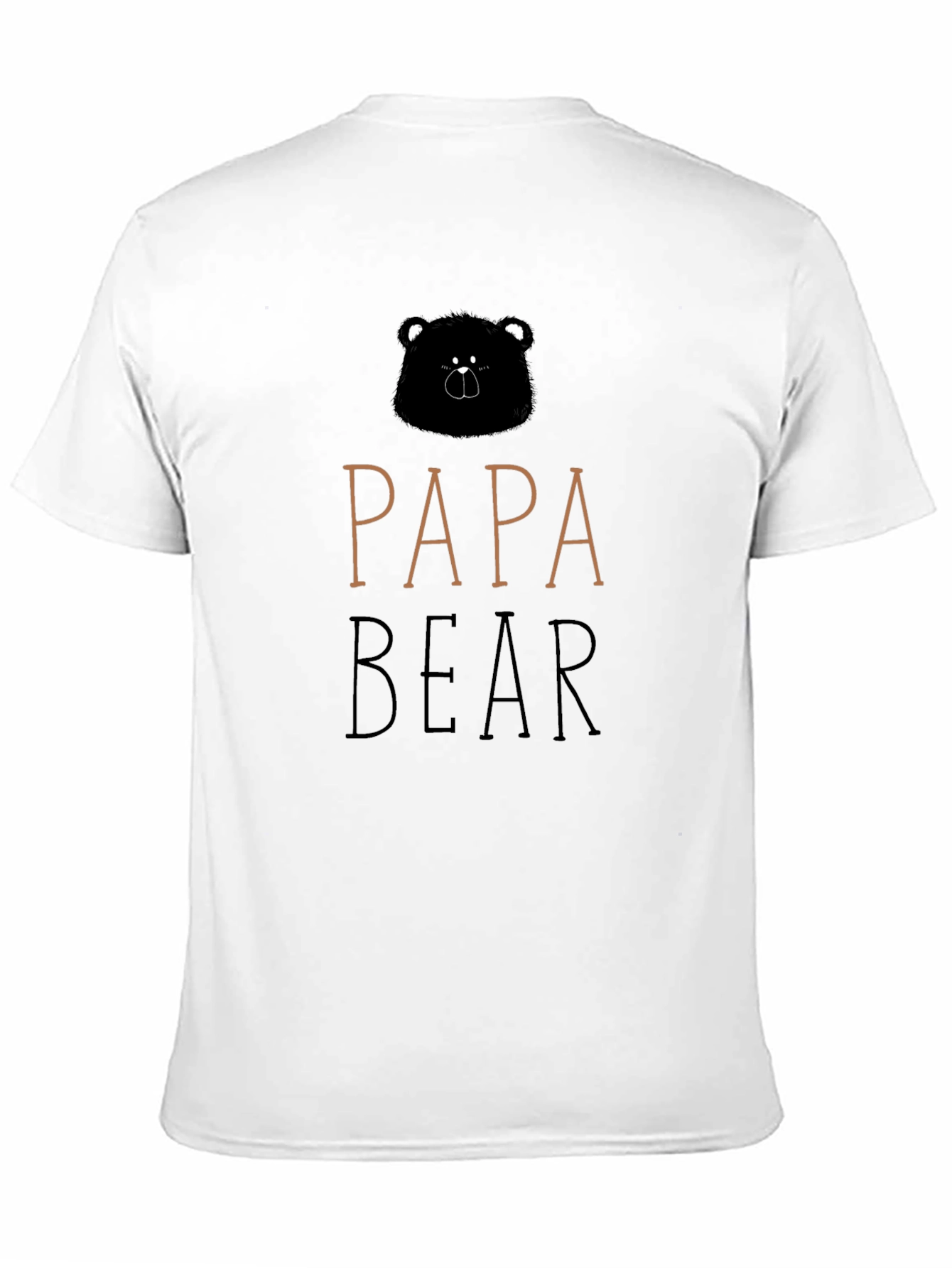 Papa Bear Graphic T-Shirt - Black Casual Tee