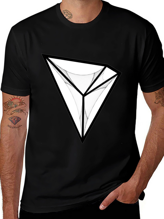 Geometric Diamond Graphic Tee - Modern Minimalist Design