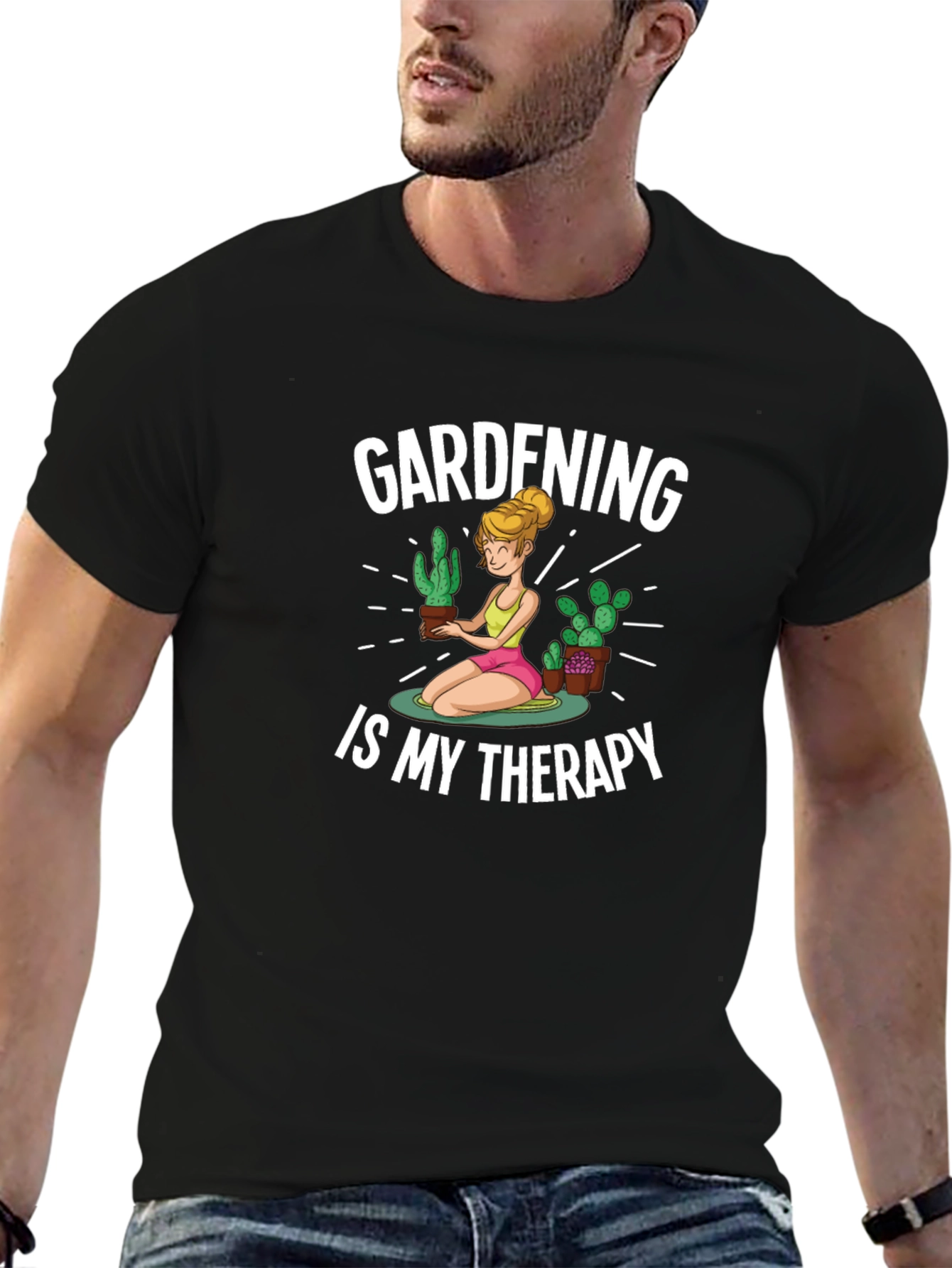 Gardening Therapy Graphic T-Shirt