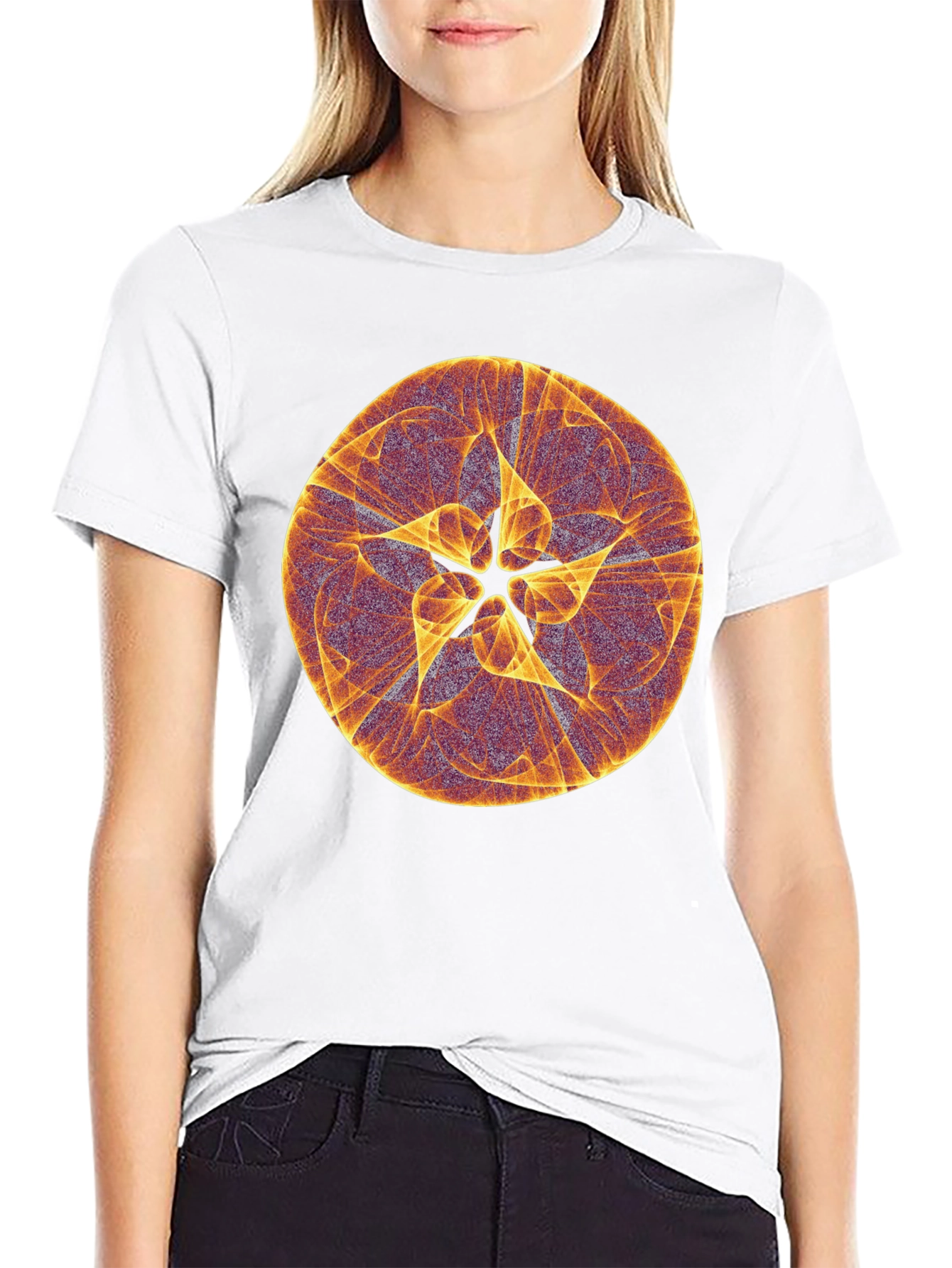 Abstract Starburst Graphic Tee