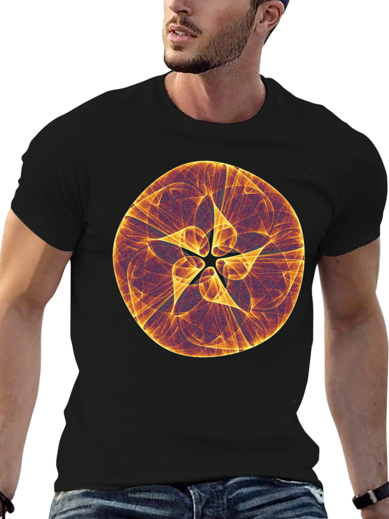 Abstract Starburst Graphic Tee