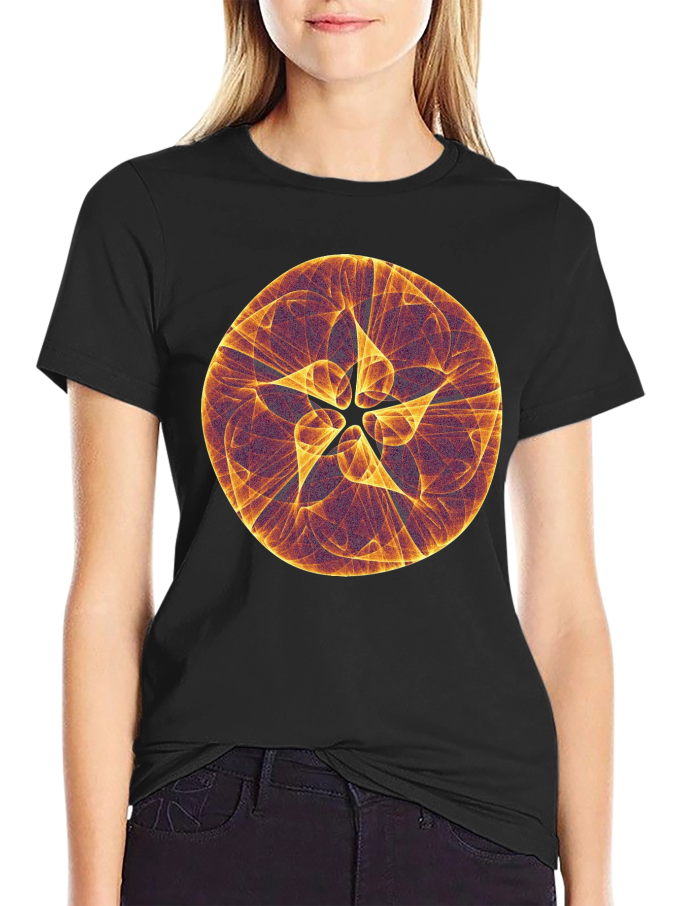 Abstract Starburst Graphic Tee