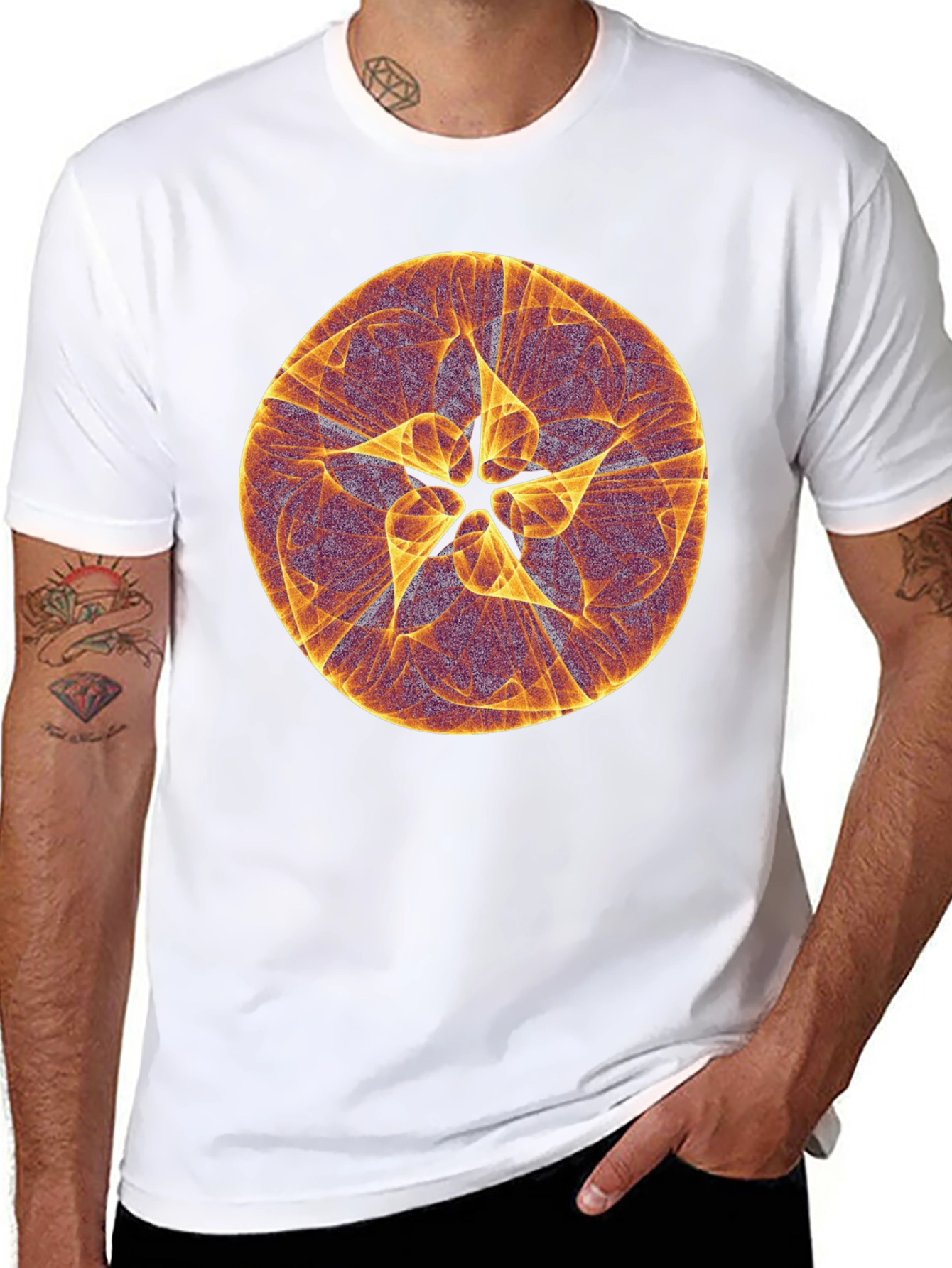 Abstract Starburst Graphic Tee